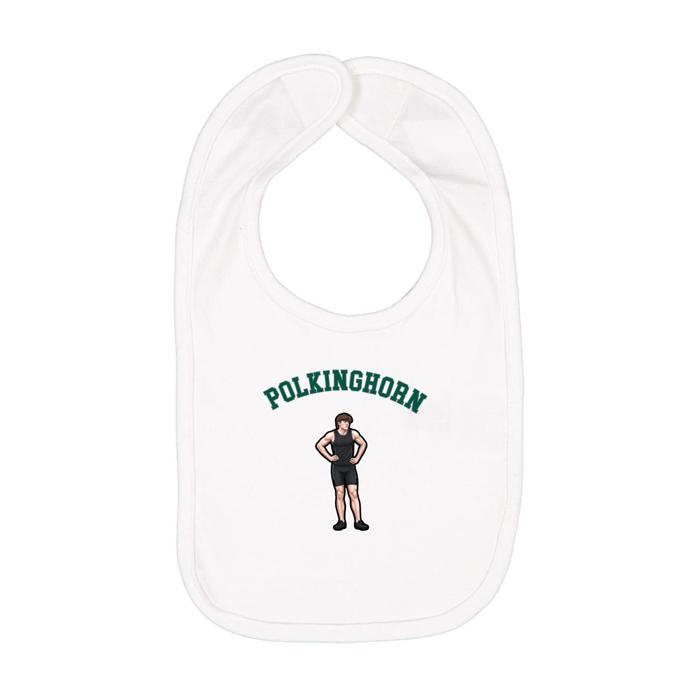 Infant Bib — Shirsey Arch in White