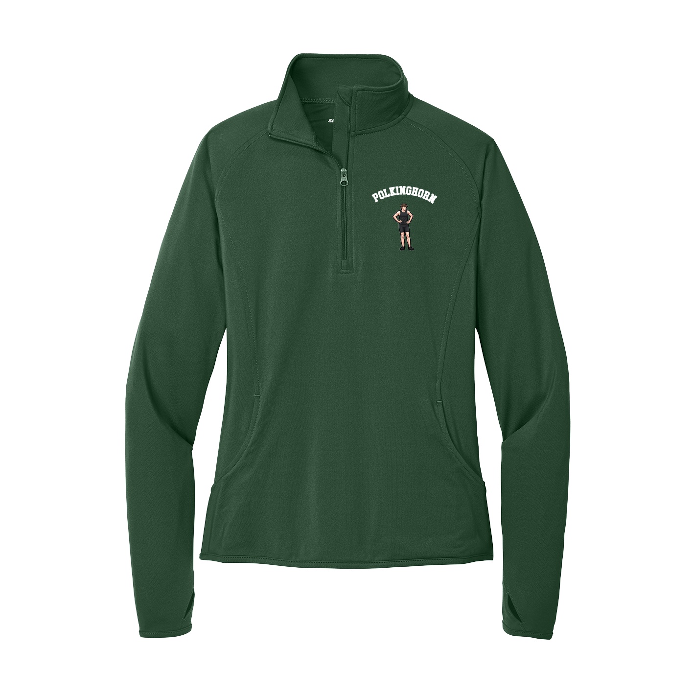 Women's Q-Zip Pullover — Shirsey Arch in Green