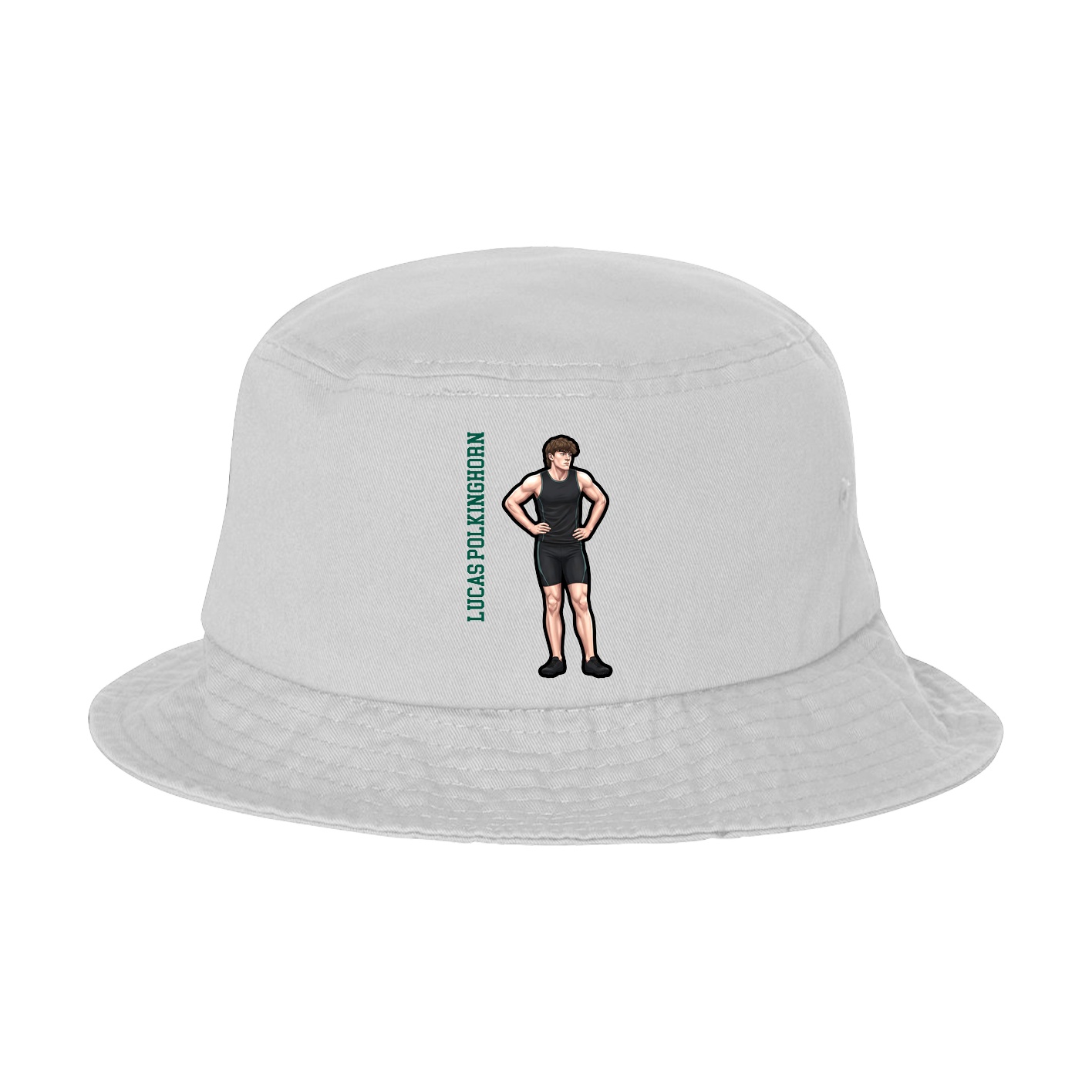 Bucket Cap — Name Vertical in White