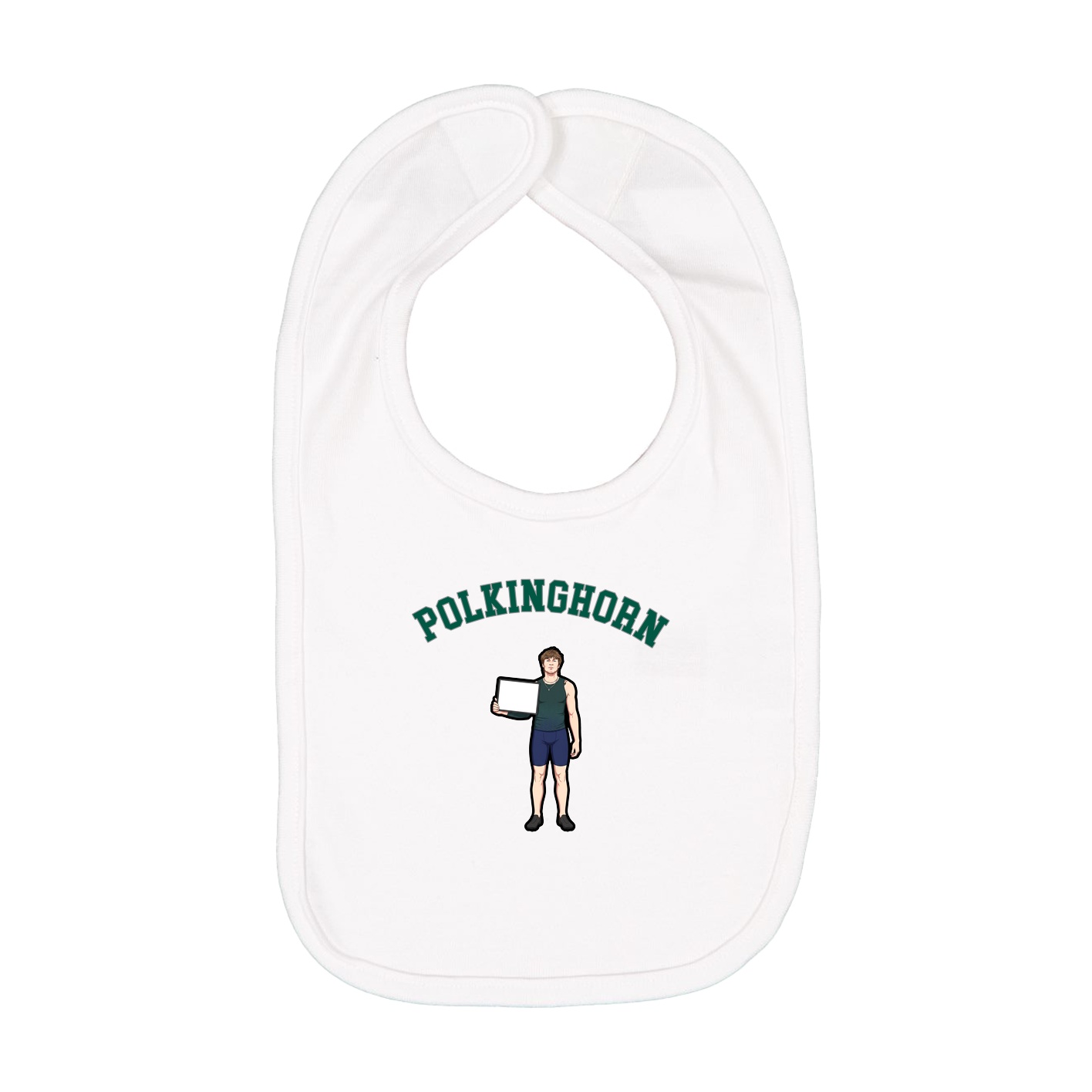 Infant Bib — Shirsey Arch in White