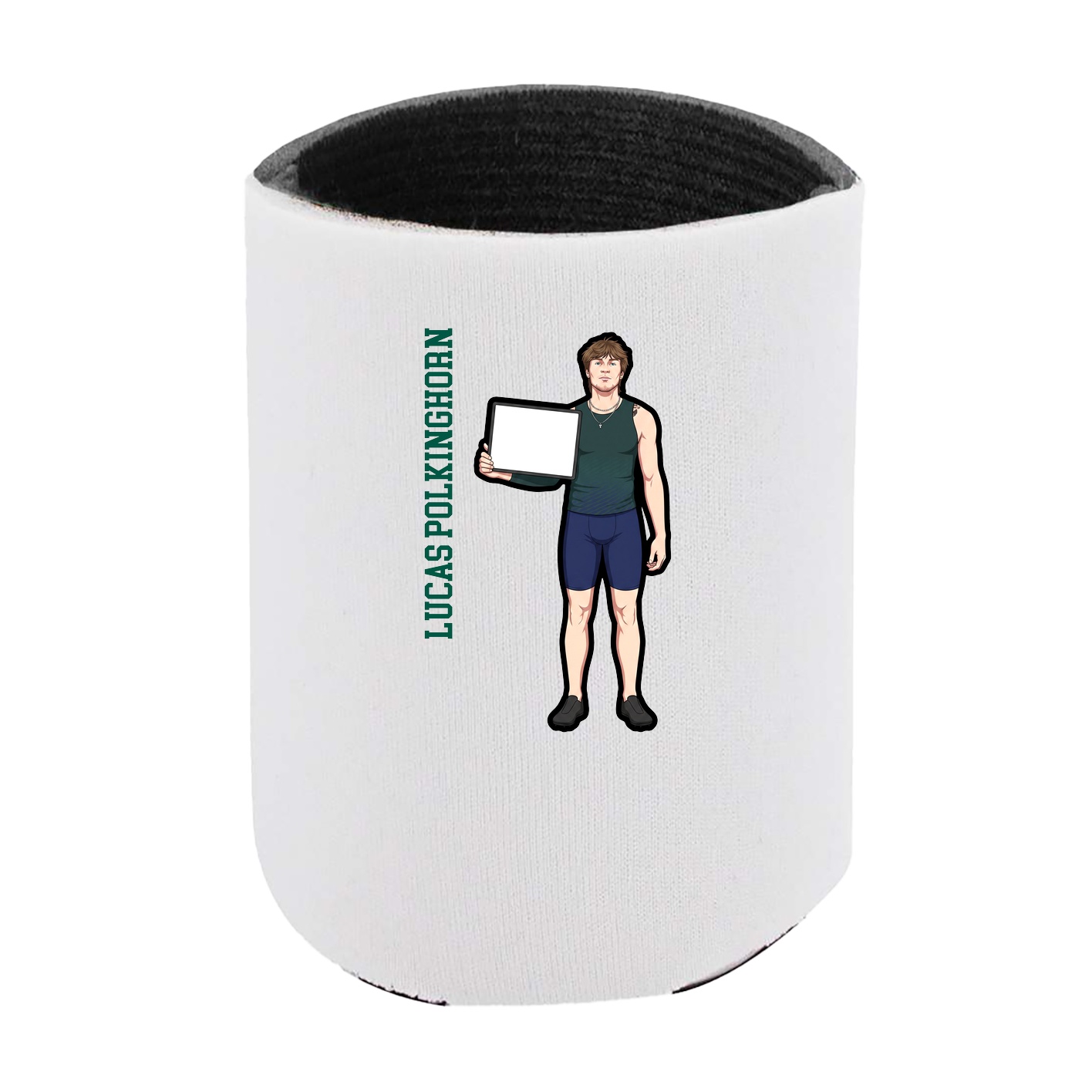 Can Holder — Name Vertical in White