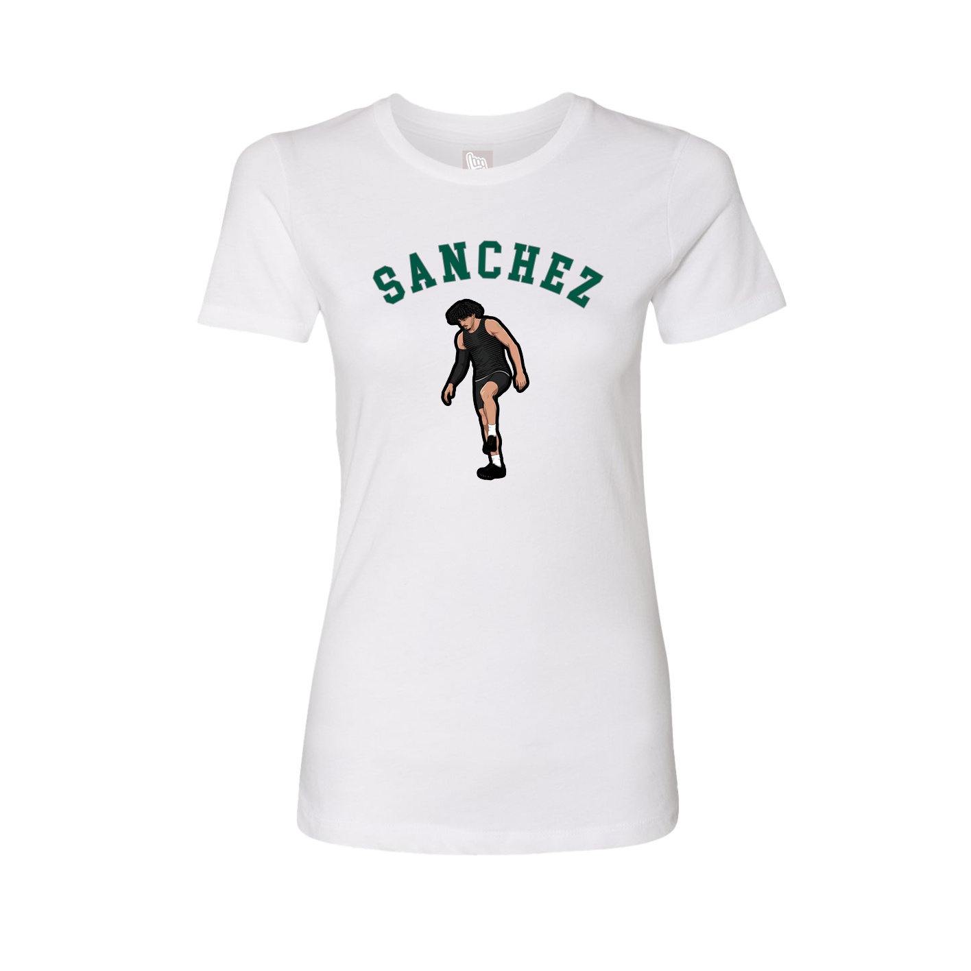 Fitted Women's Tee — Shirsey Arch in White