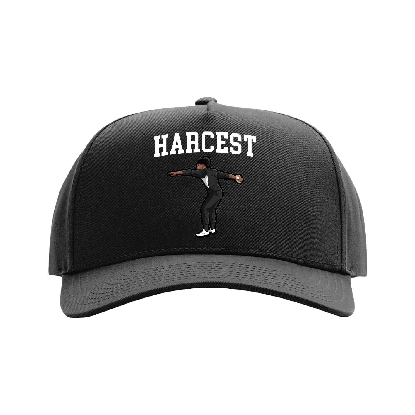 Full Fabric Five-Panel Champ Cap — Shirsey in Black