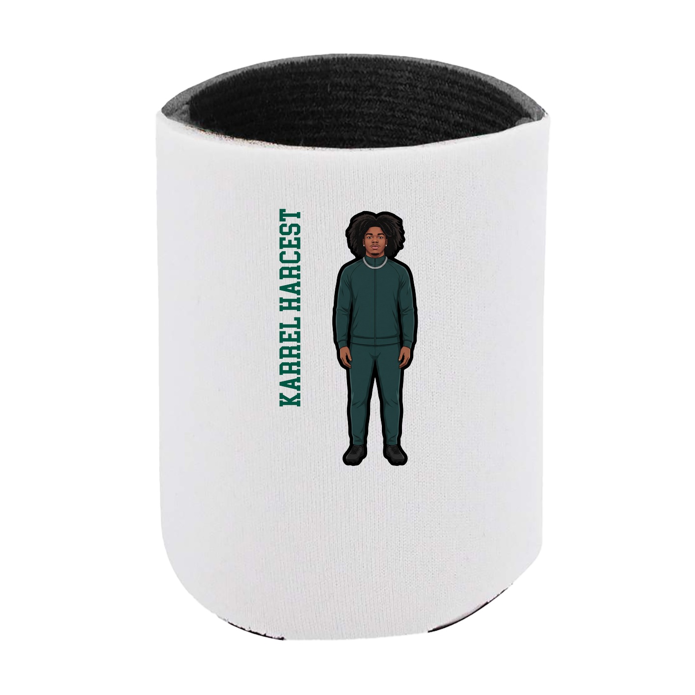 Can Holder — Name Vertical in White