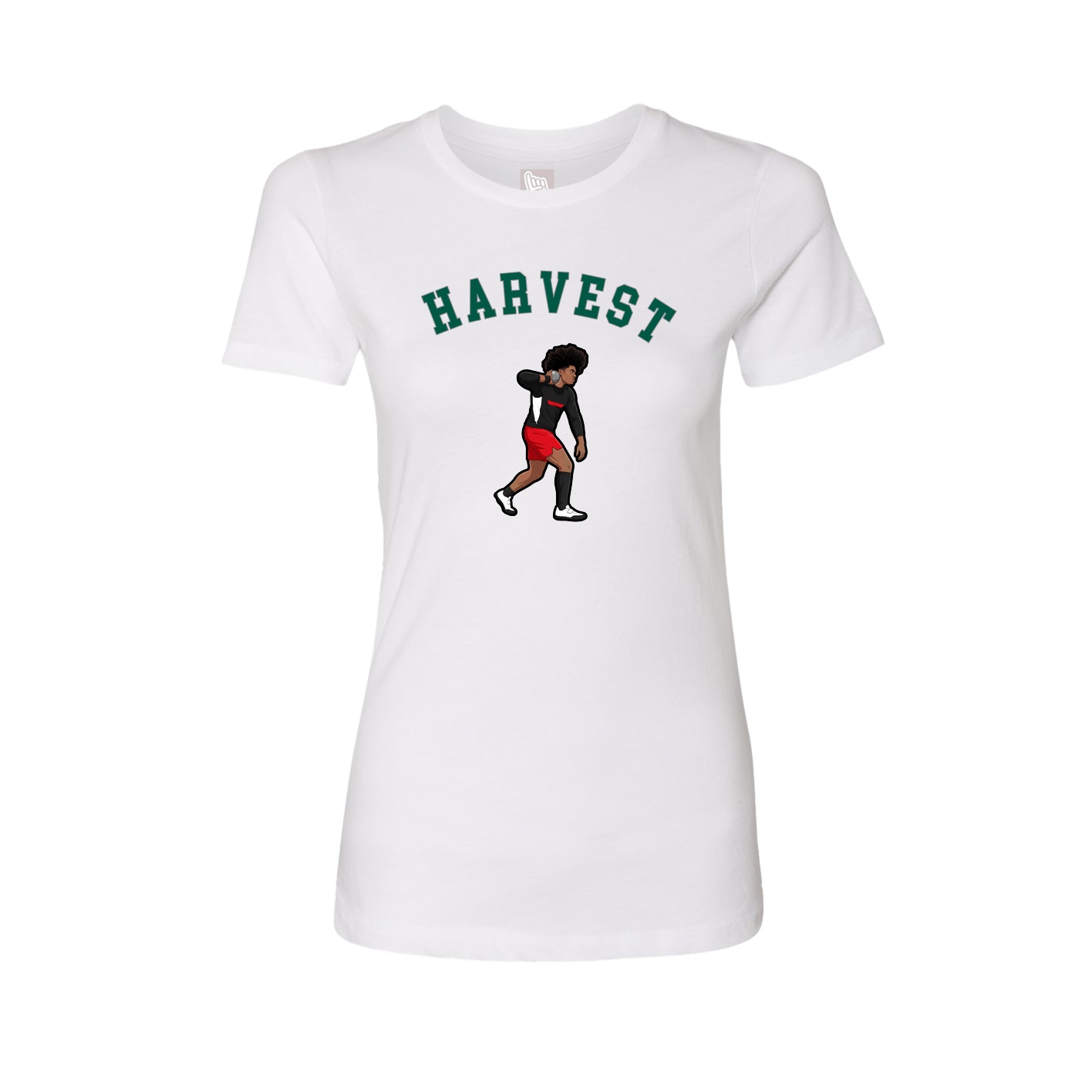 Fitted Women's Tee — Shirsey Arch in White