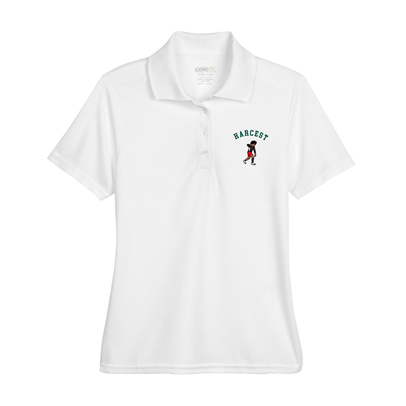 Womens Performance Polo — Shirsey Arch in White