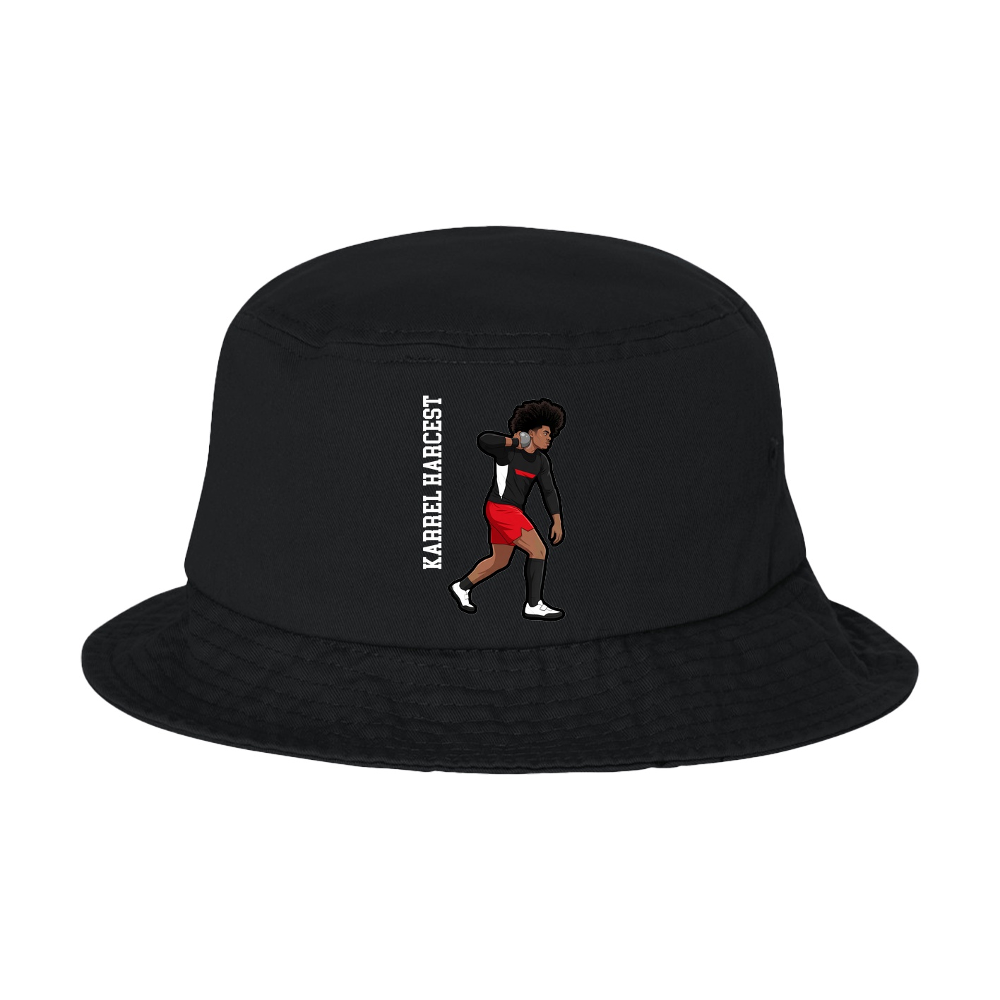 Bucket Cap — Name Vertical in Black
