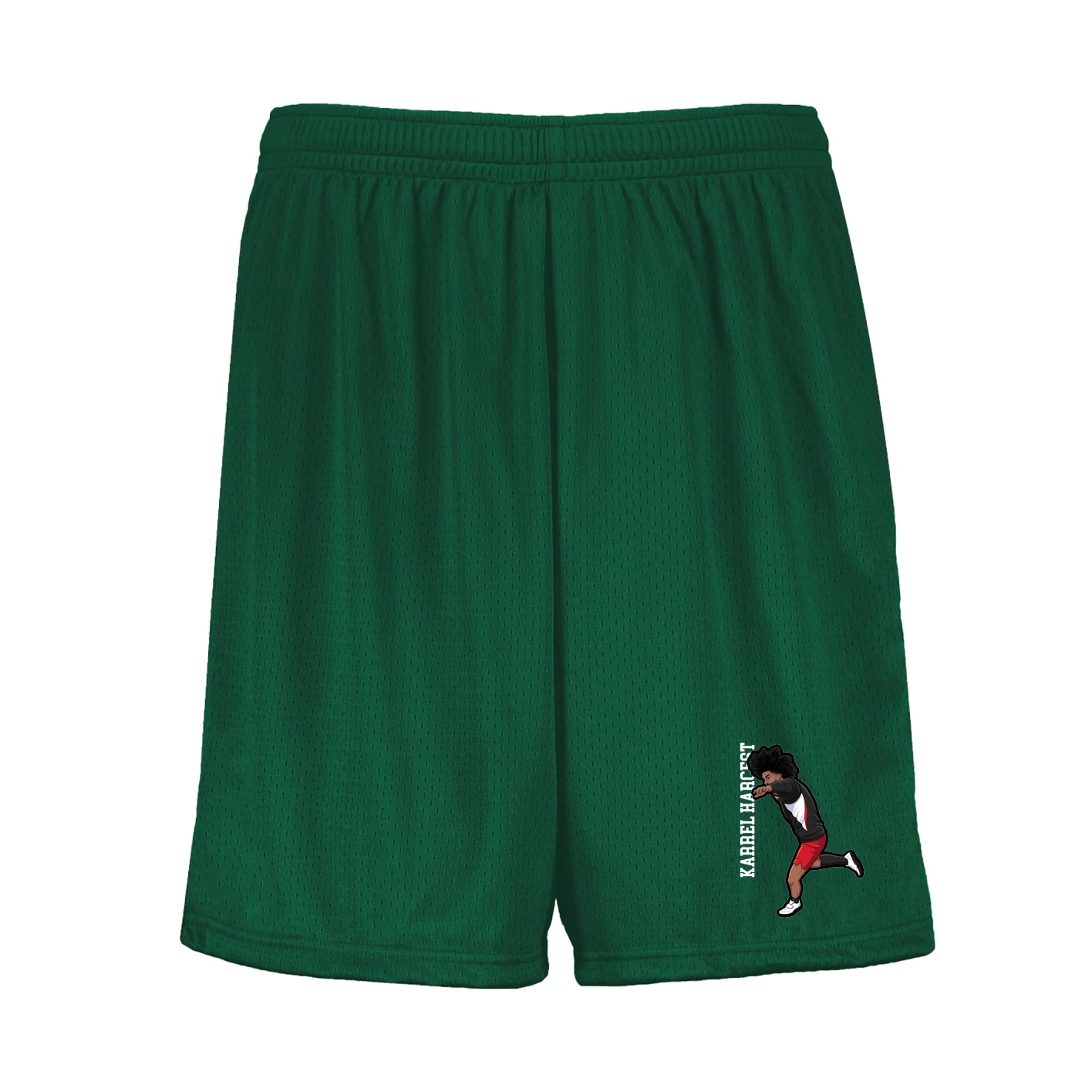 Shorts — Name Vertical in Green