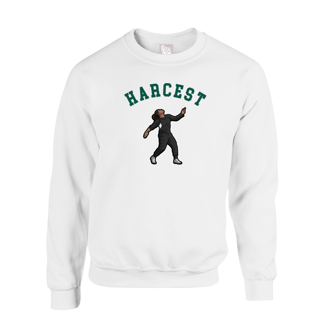 Fleece Crew — Shirsey Arch in White