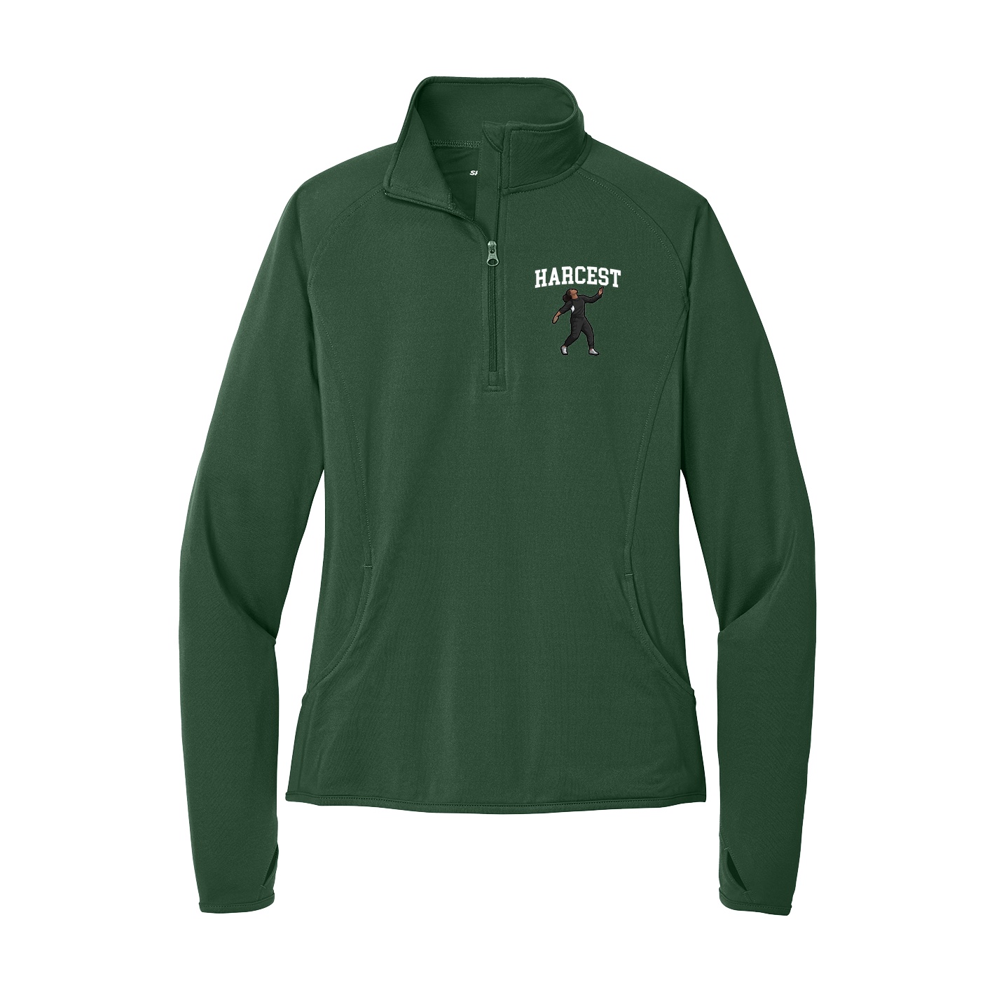 Women's Q-Zip Pullover — Shirsey in Green