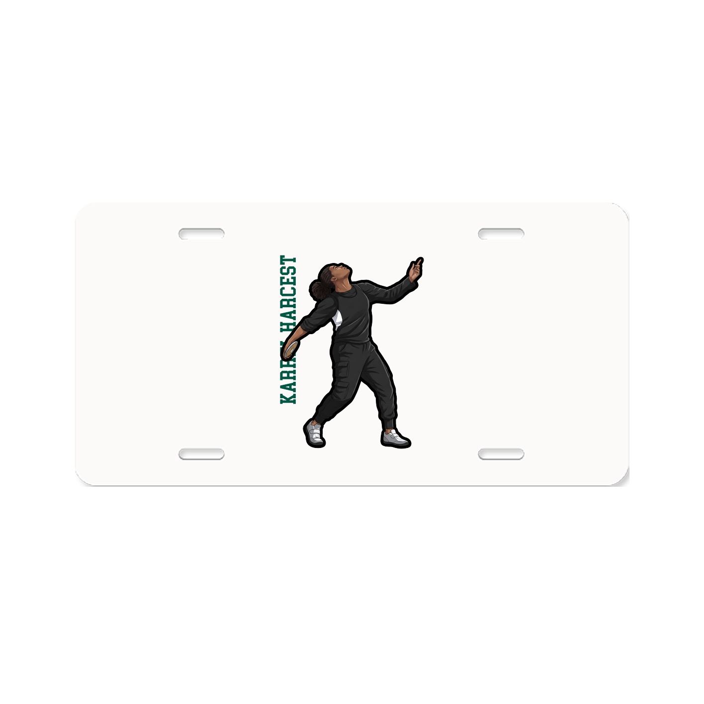 License Plate — Name Vertical in Classic