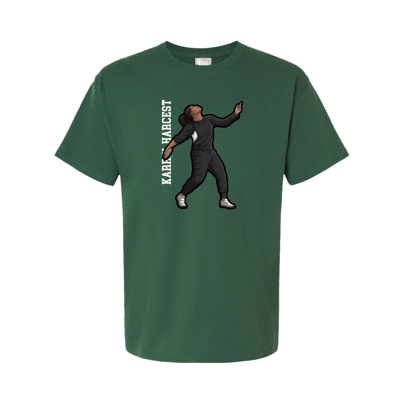Tee — Name Vertical in Green