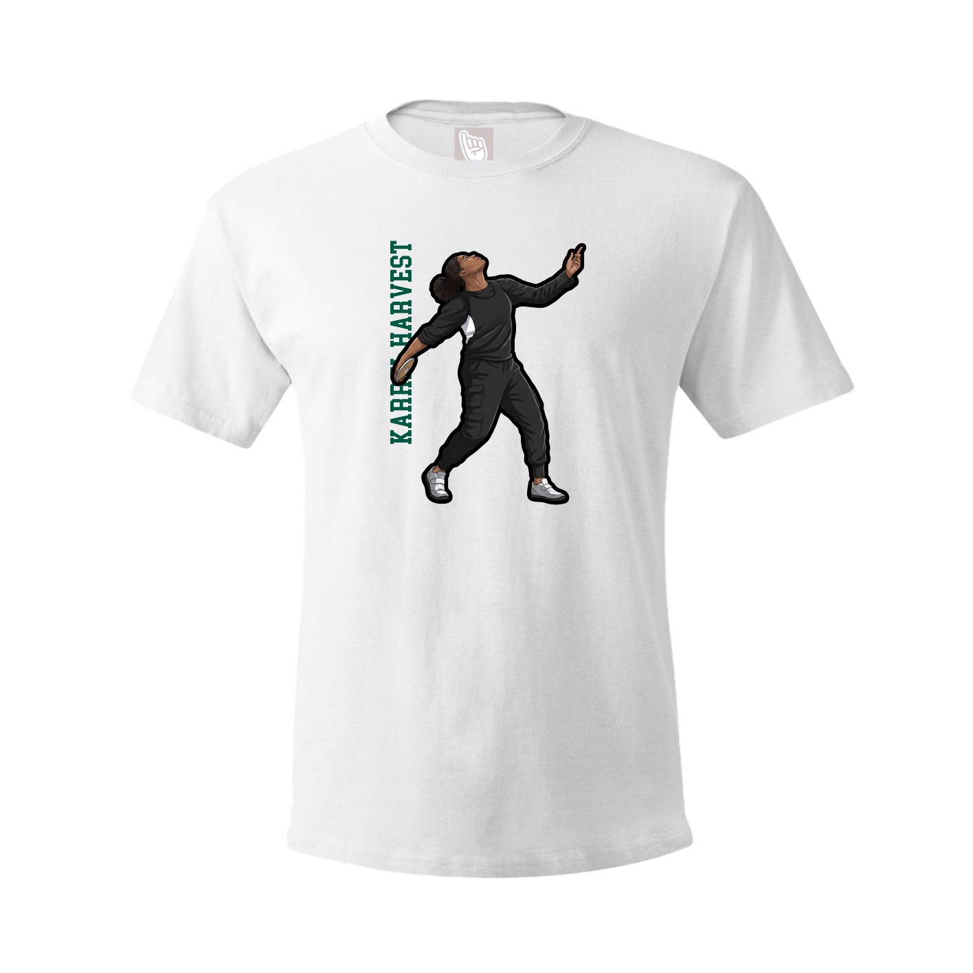 Tee — Name Vertical in White