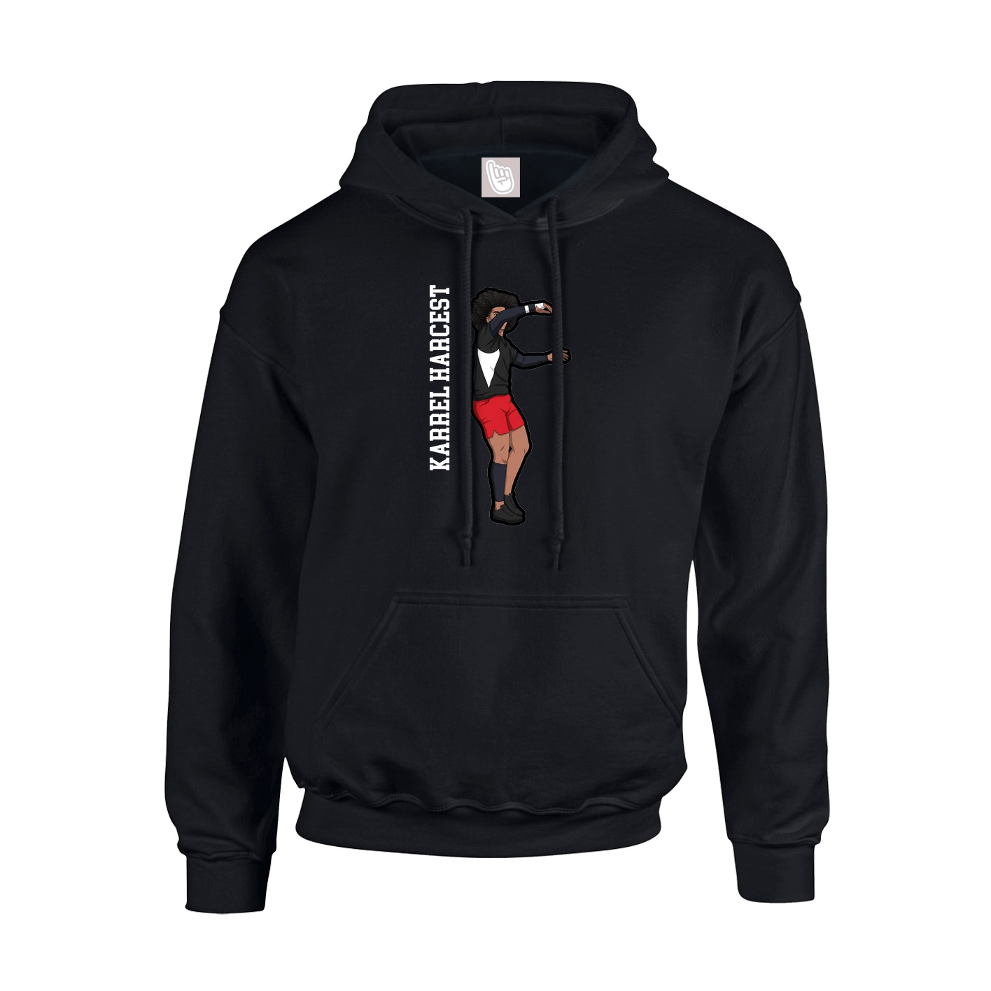 Youth Hoodie — Name Vertical in Black