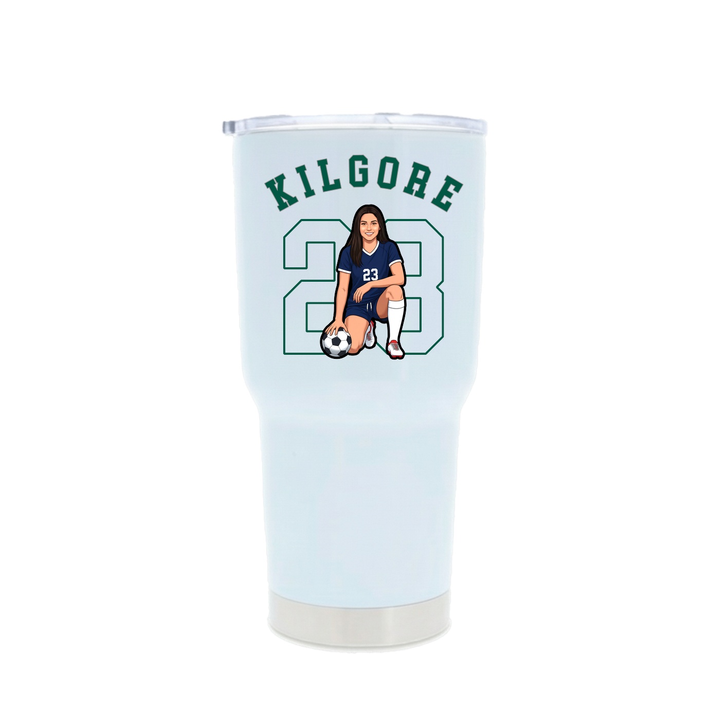 30oz Stainless Steel Tumbler — Shirsey Arch in White
