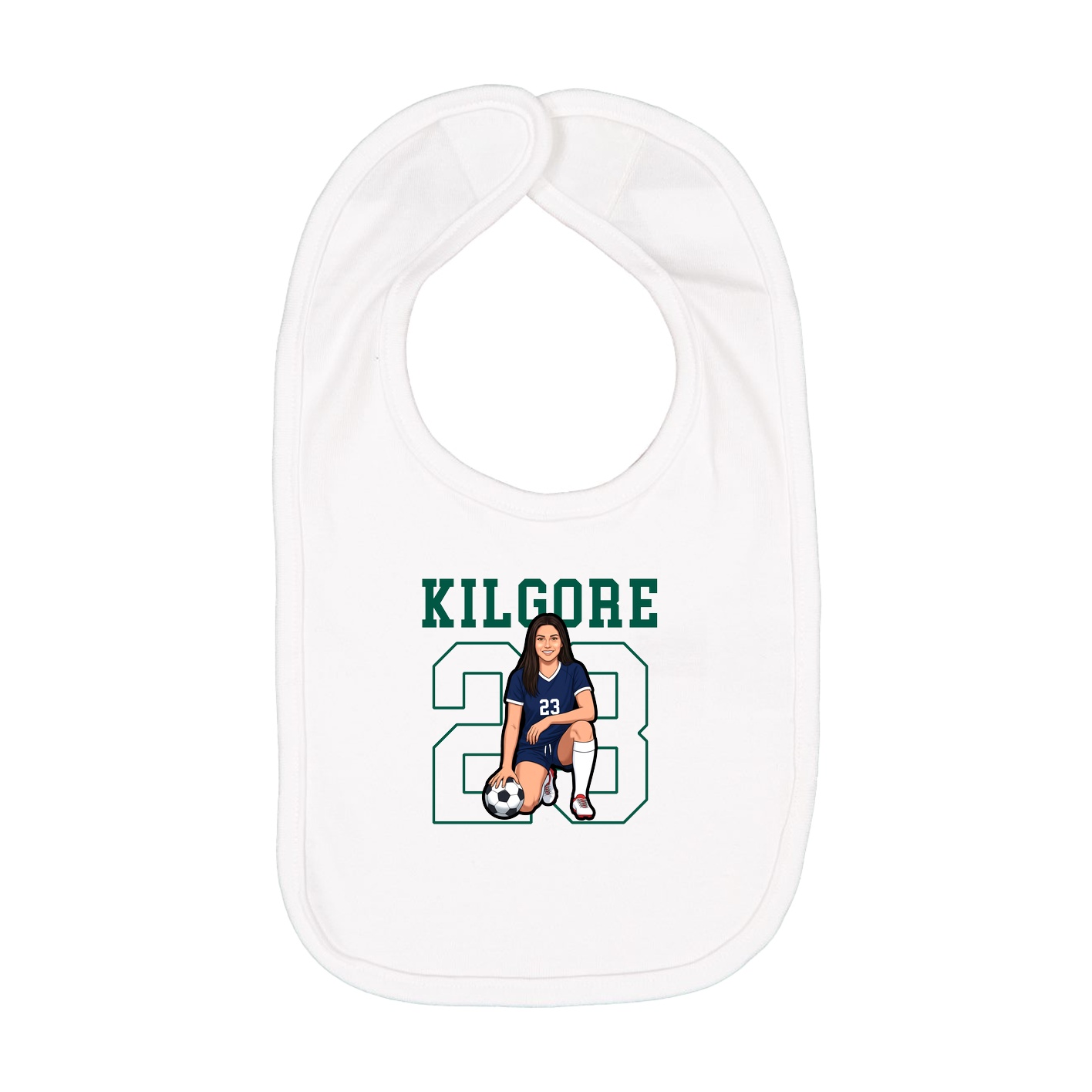 Infant Bib — Shirsey in White