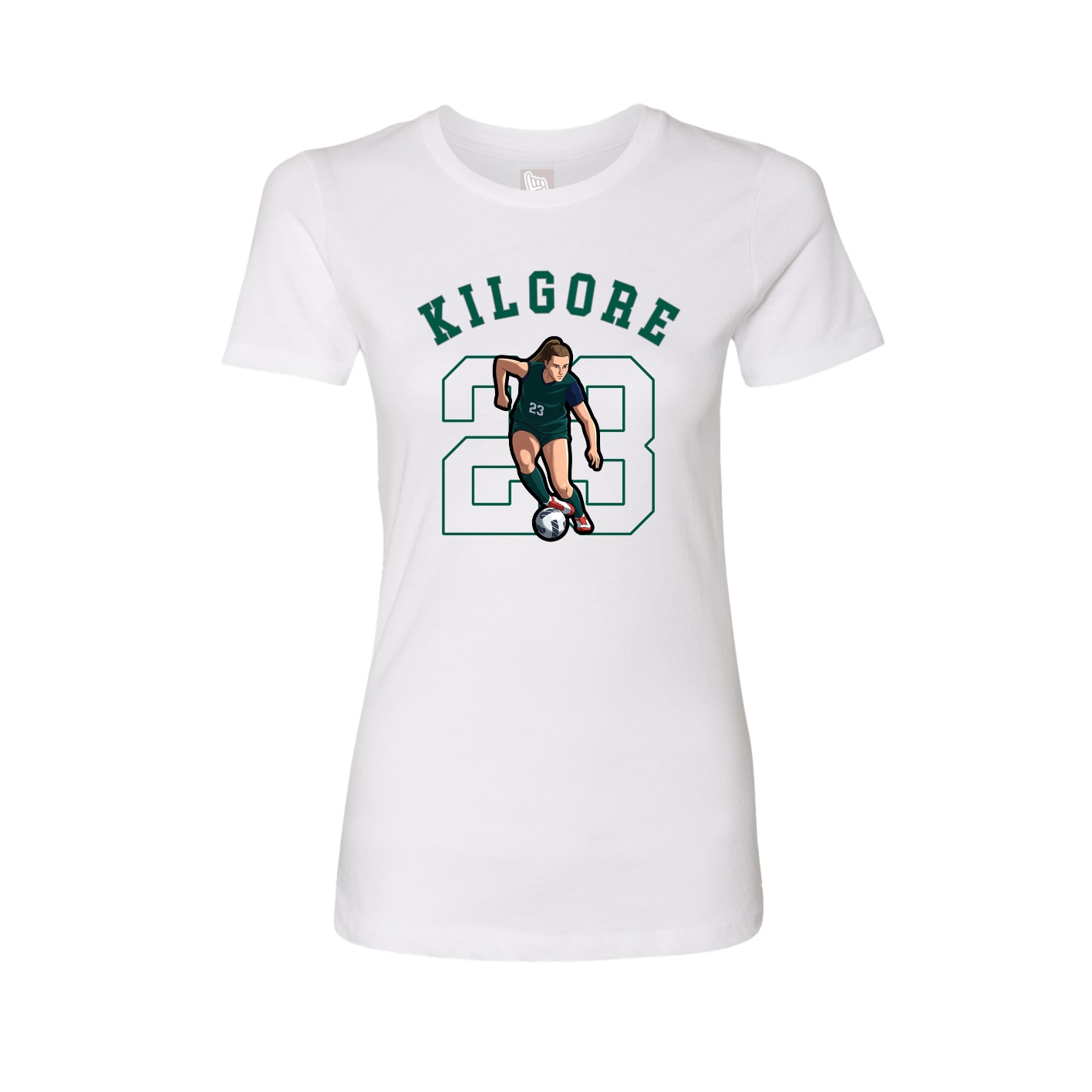Fitted Women's Tee — Shirsey Arch in White