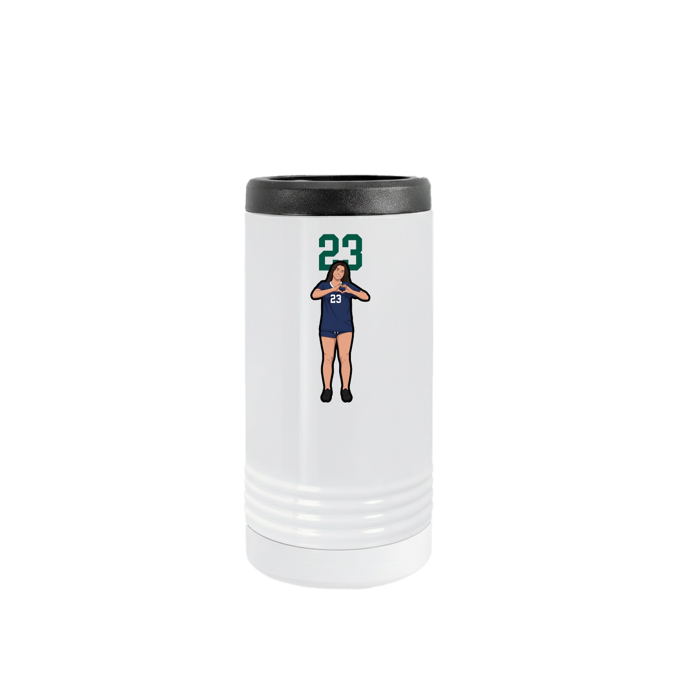Slim Beverage Holder — Number Top in White