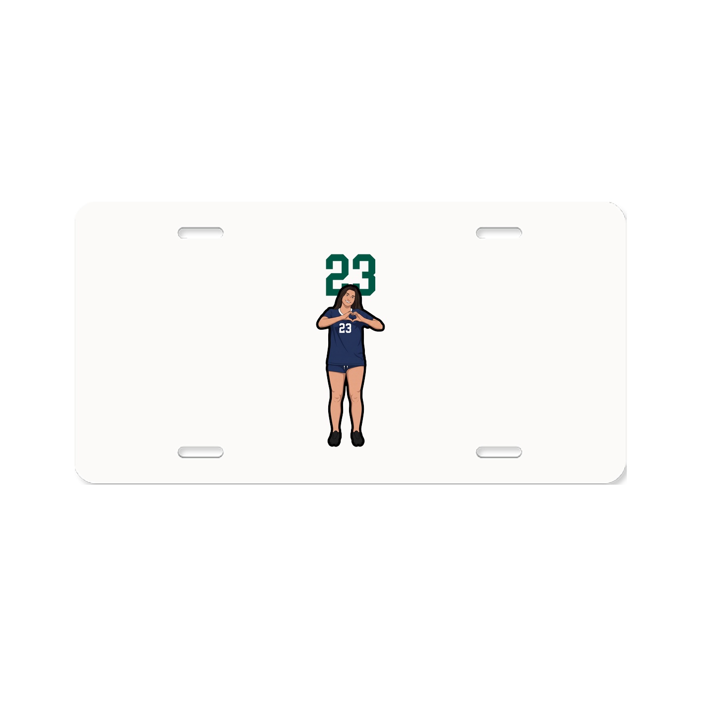 License Plate — Number Top in Classic