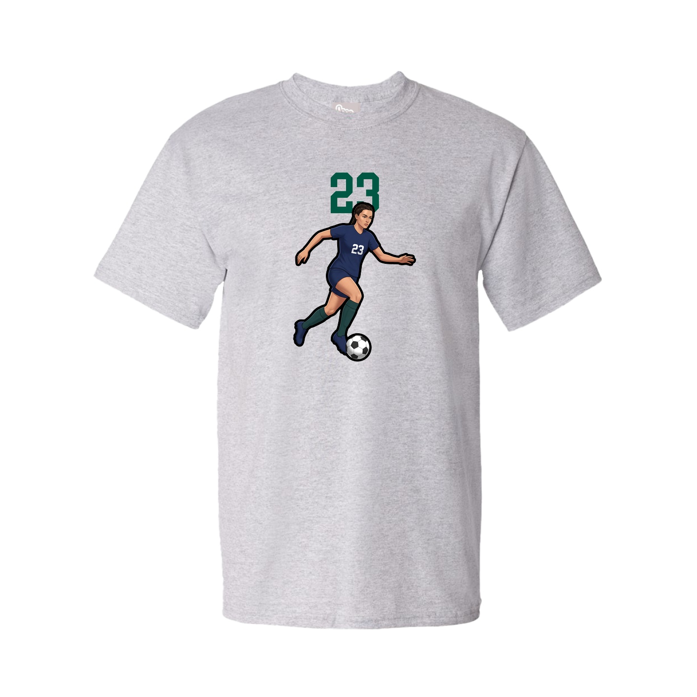 Youth Tee — Number Top in Grey