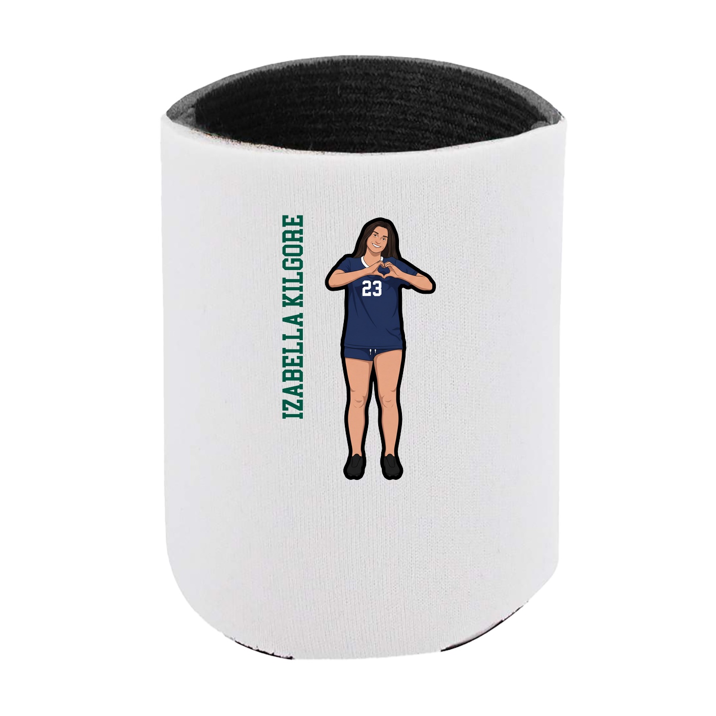 Can Holder — Name Vertical in White