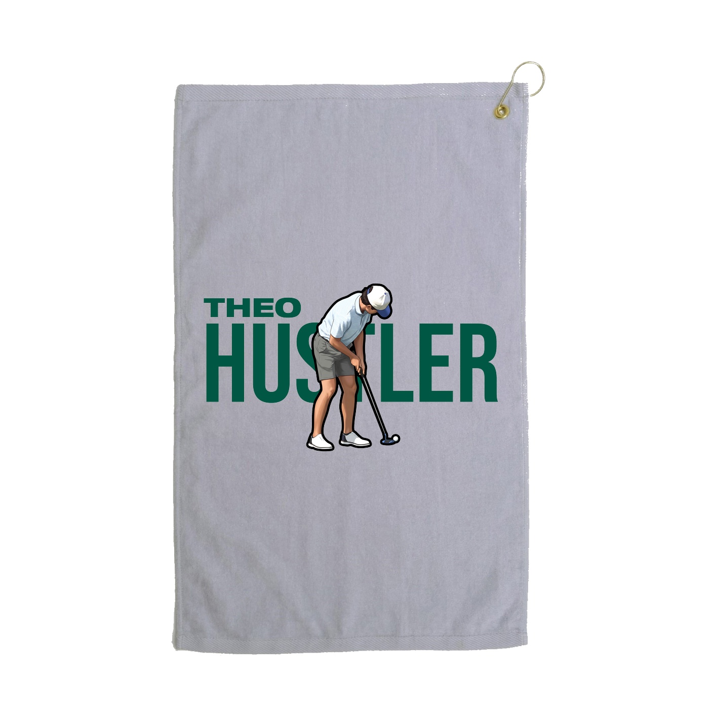 Golf Towel — Player Name in Grey