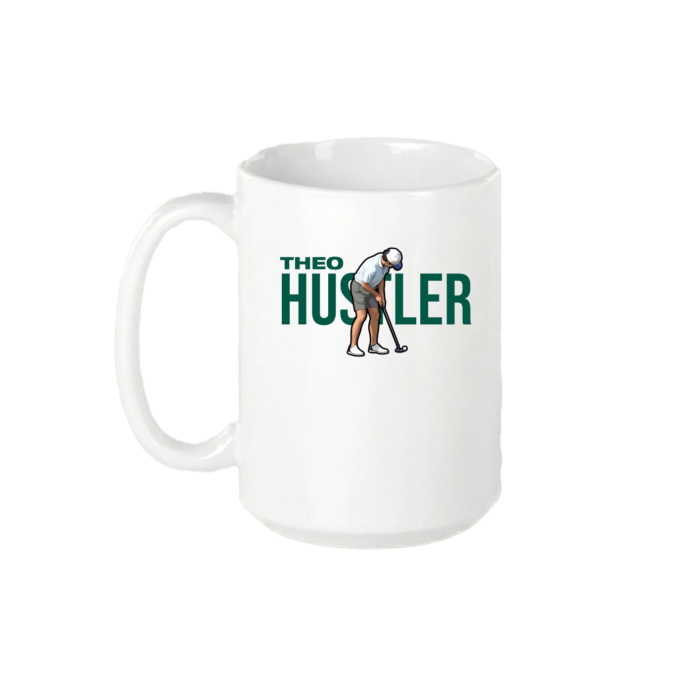 15oz Coffee Mug — Player Name in White