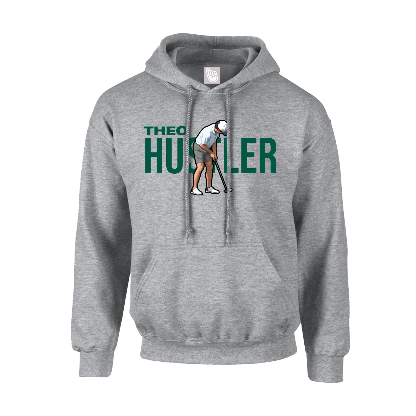 Hoodie — Player Name in Grey