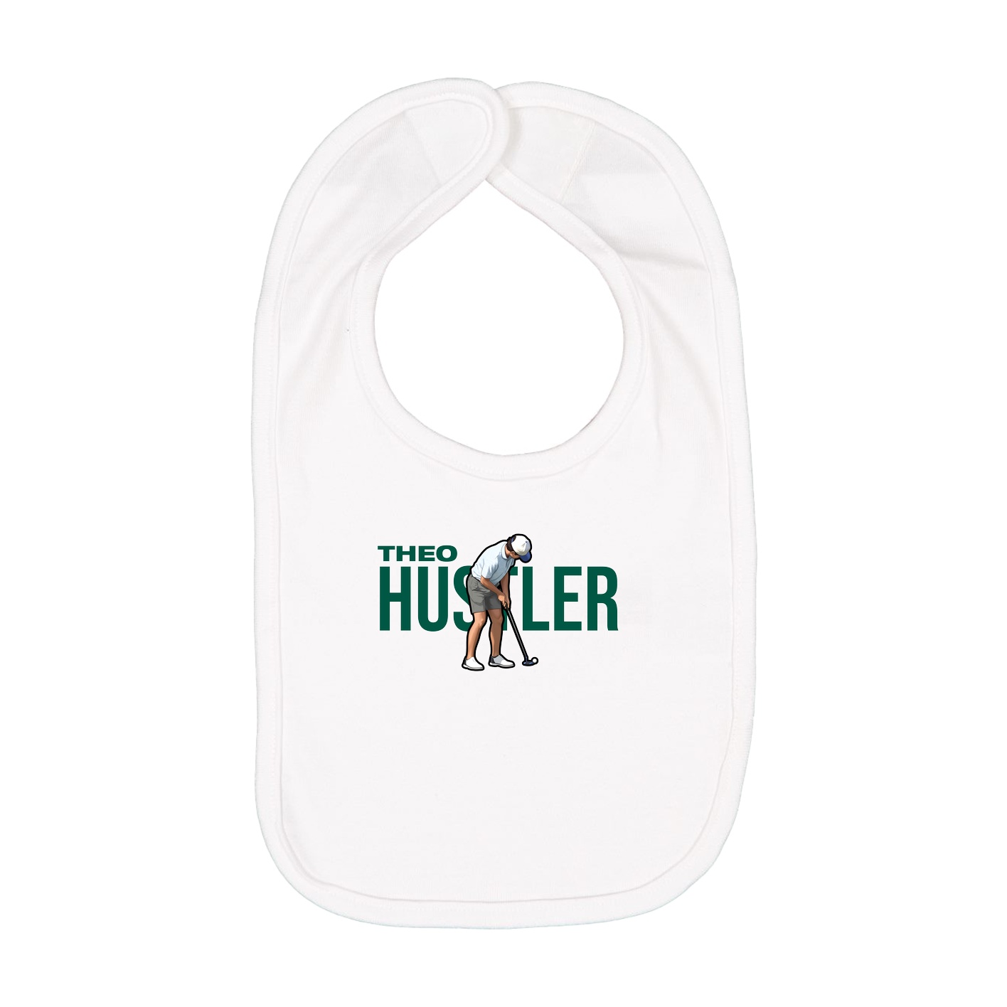 Infant Bib — Player Name in White