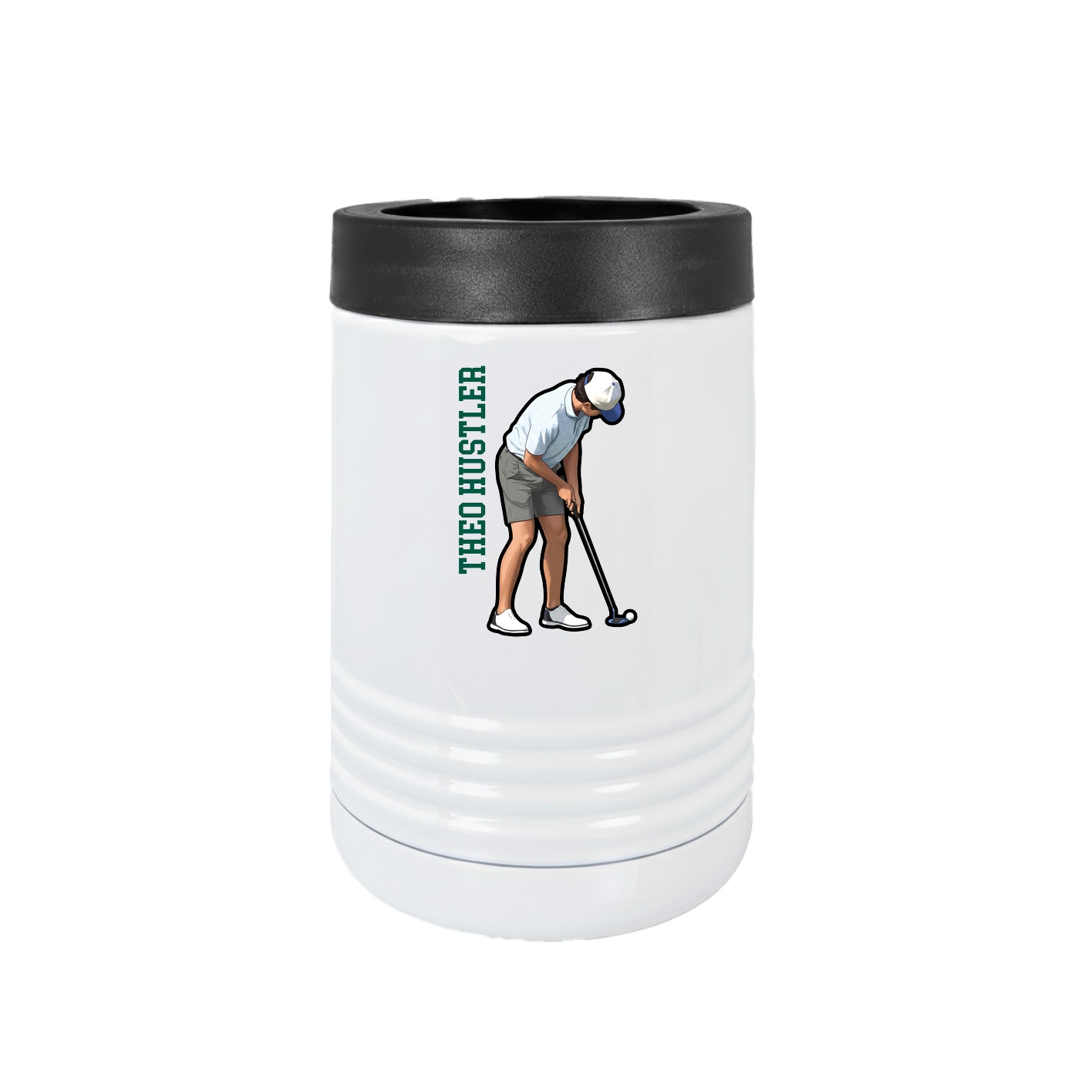 Beverage Holder — Name Vertical in White