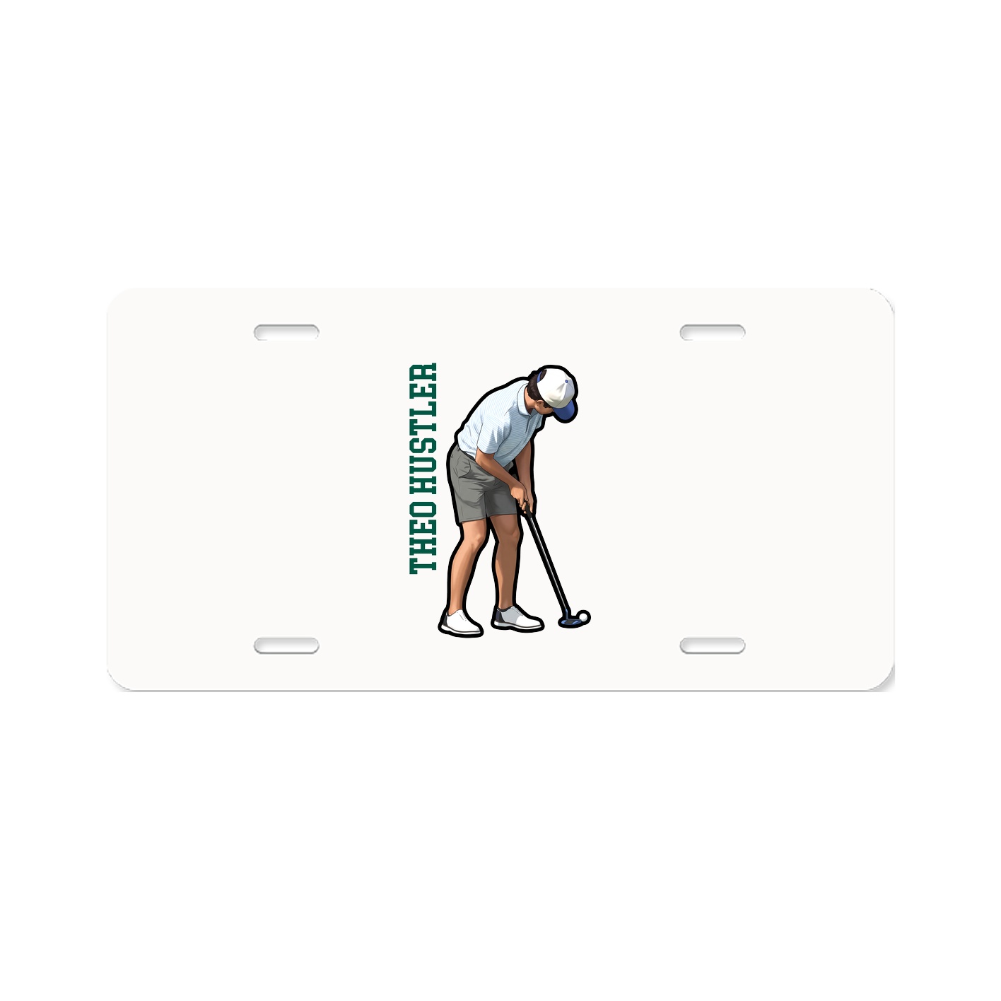 License Plate — Name Vertical in Classic