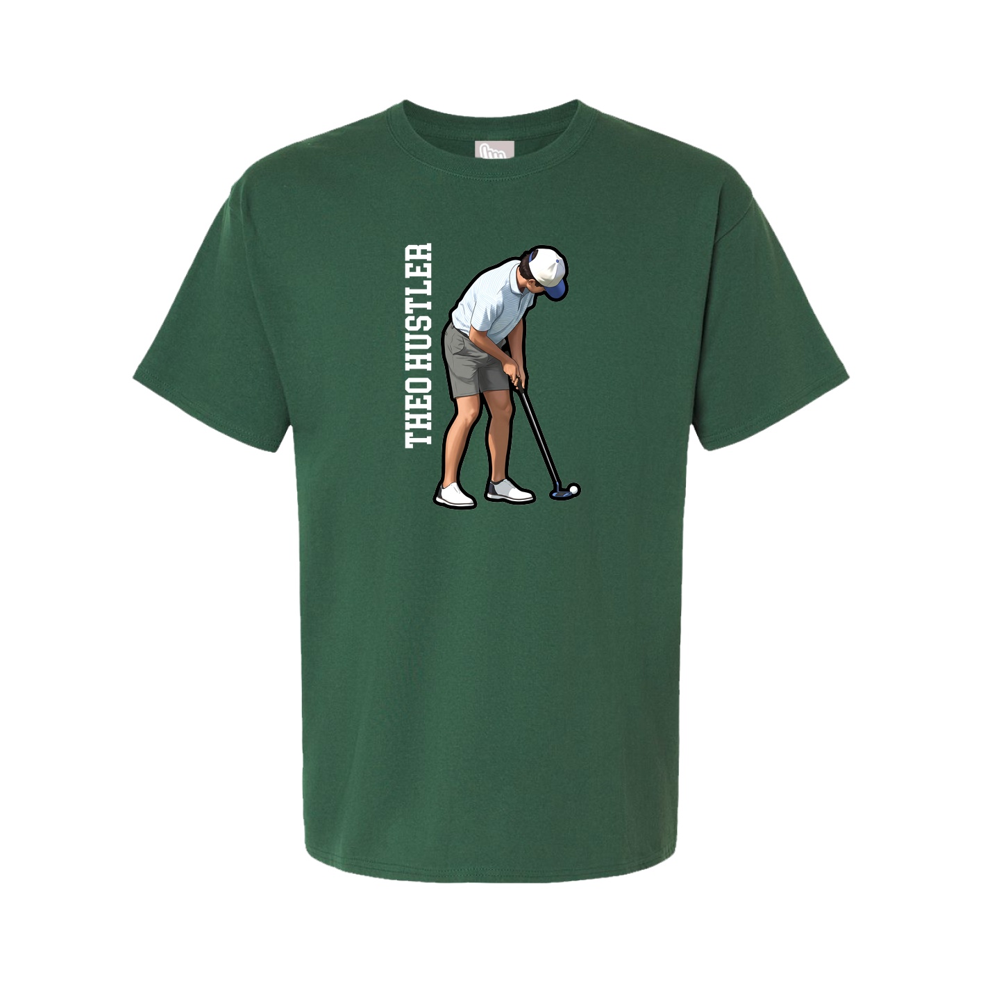 Tee — Name Vertical in Green
