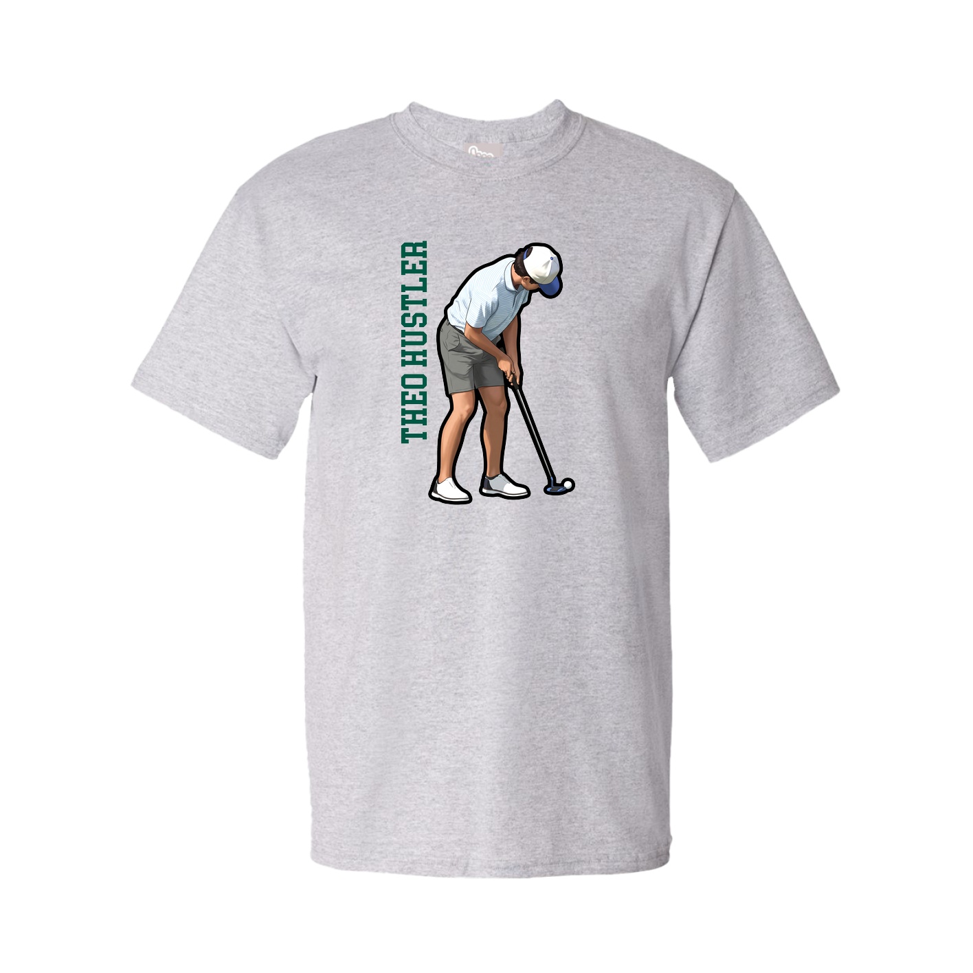 Tee — Name Vertical in Grey