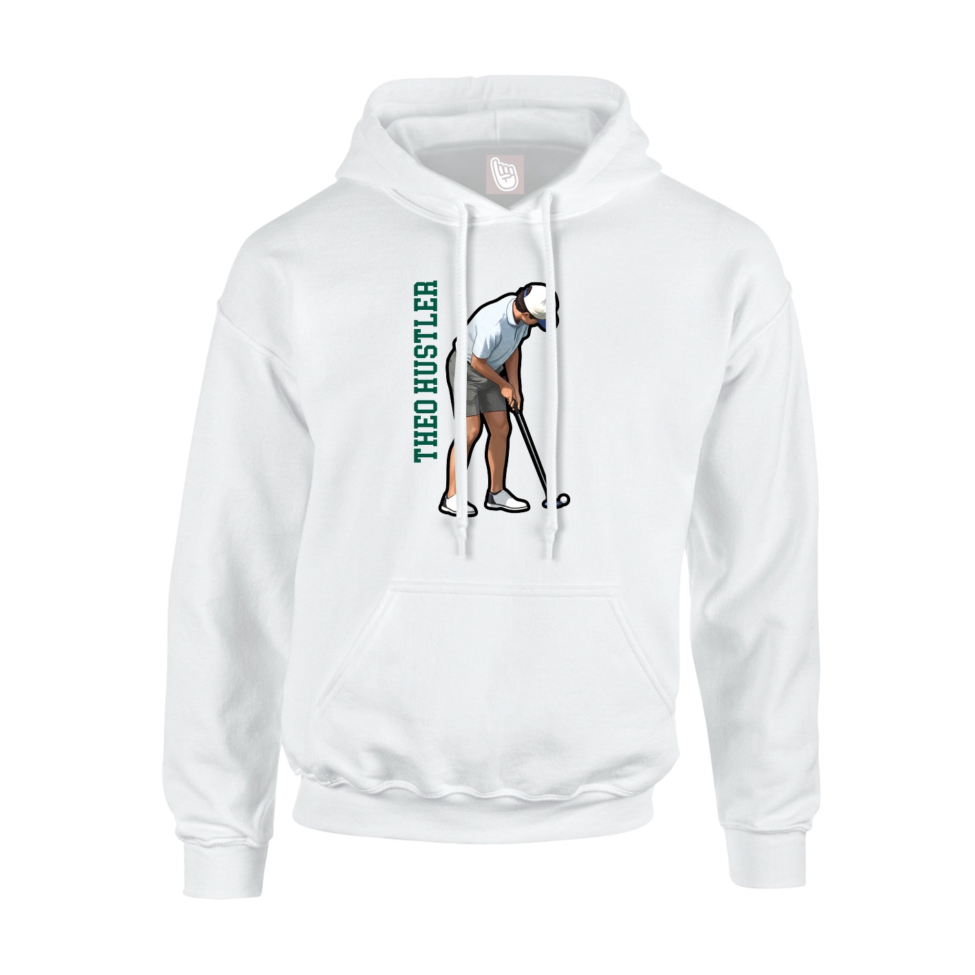 Hoodie — Name Vertical in White