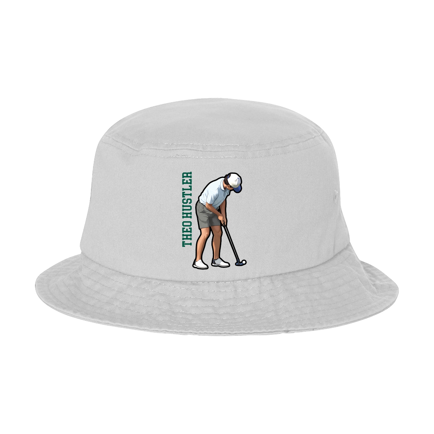 Bucket Cap — Name Vertical in White