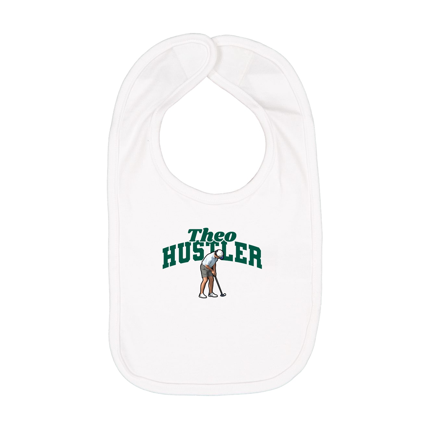 Infant Bib — Signature Arch in White