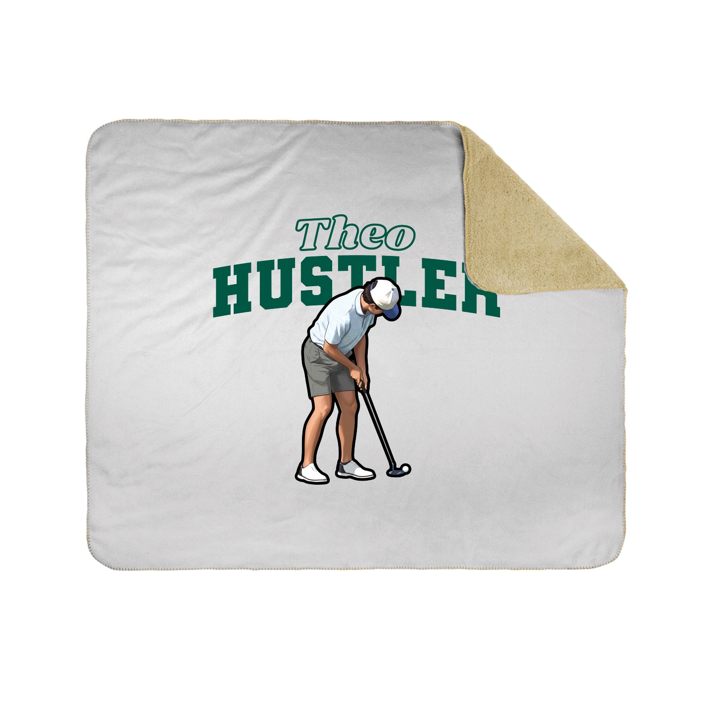 Throw Blanket — Name Arch in White