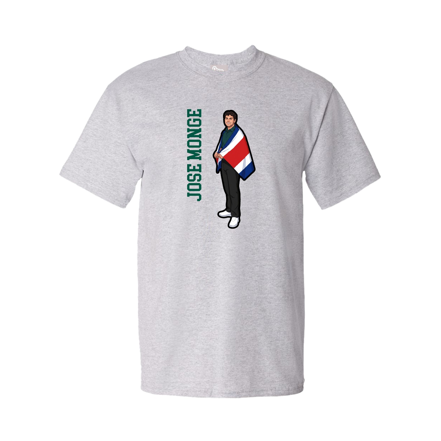 Youth Tee — Name Vertical in Grey
