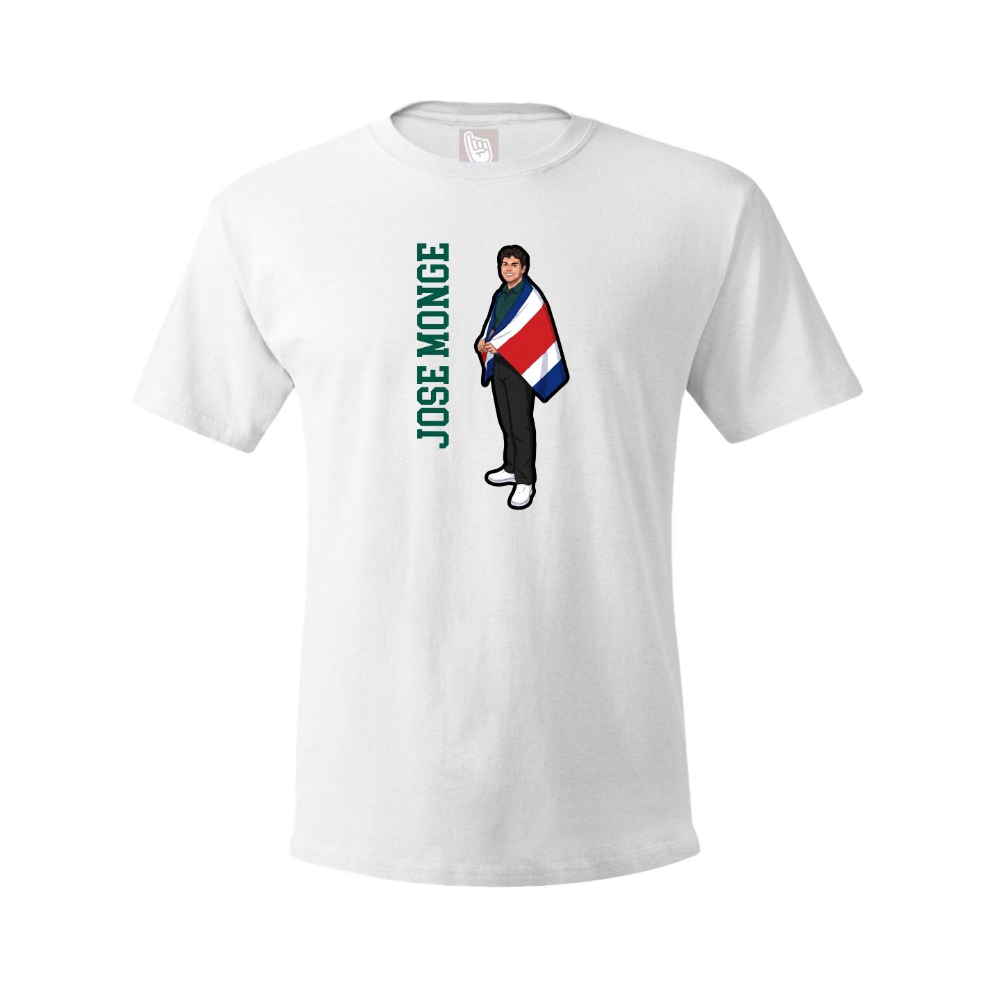 Youth Tee — Name Vertical in White