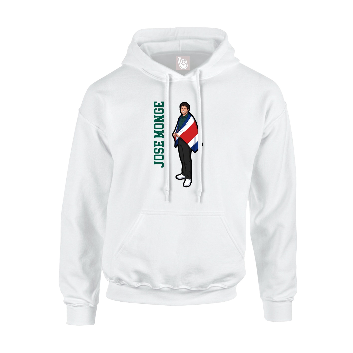 Youth Hoodie — Name Vertical in White
