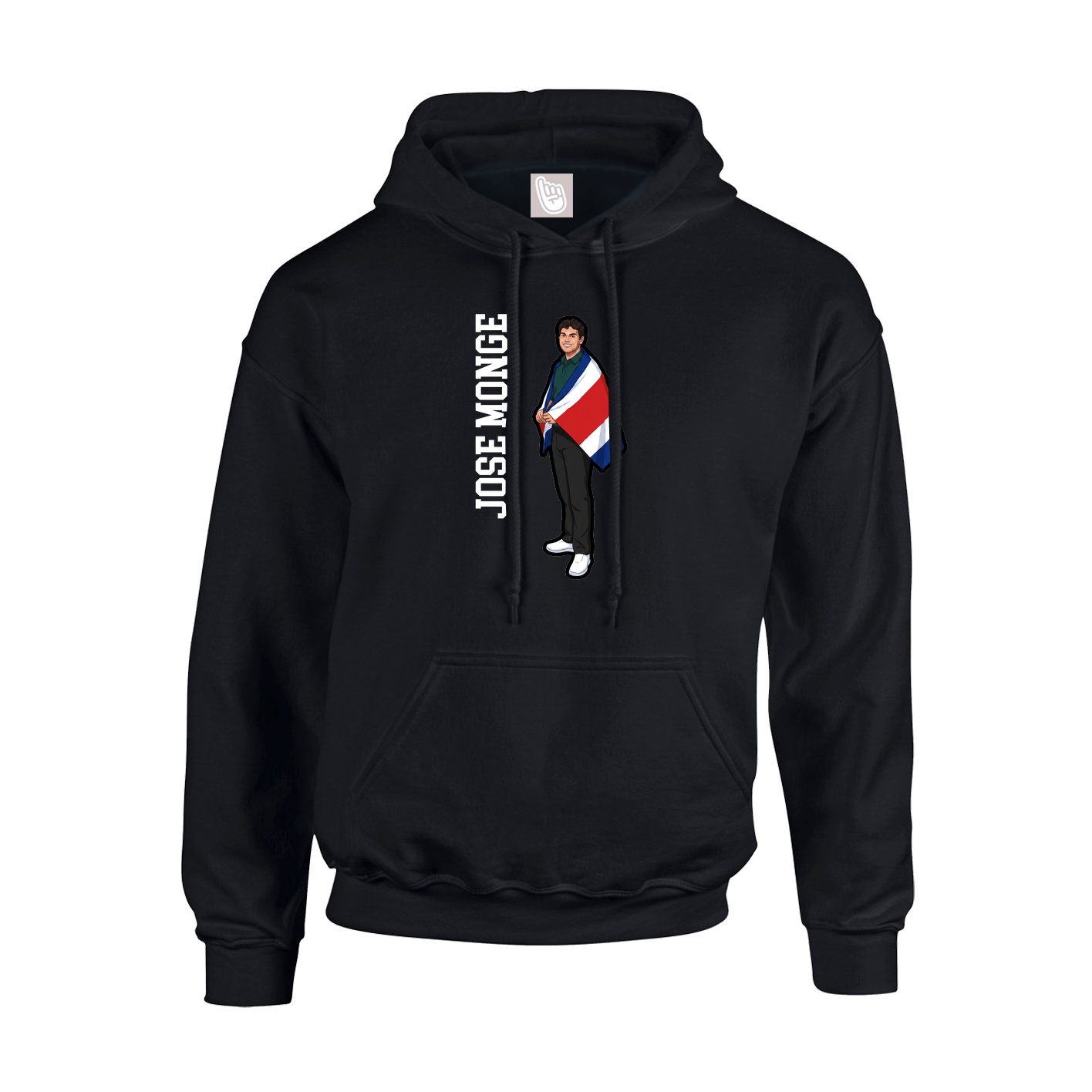 Youth Hoodie — Name Vertical in Black