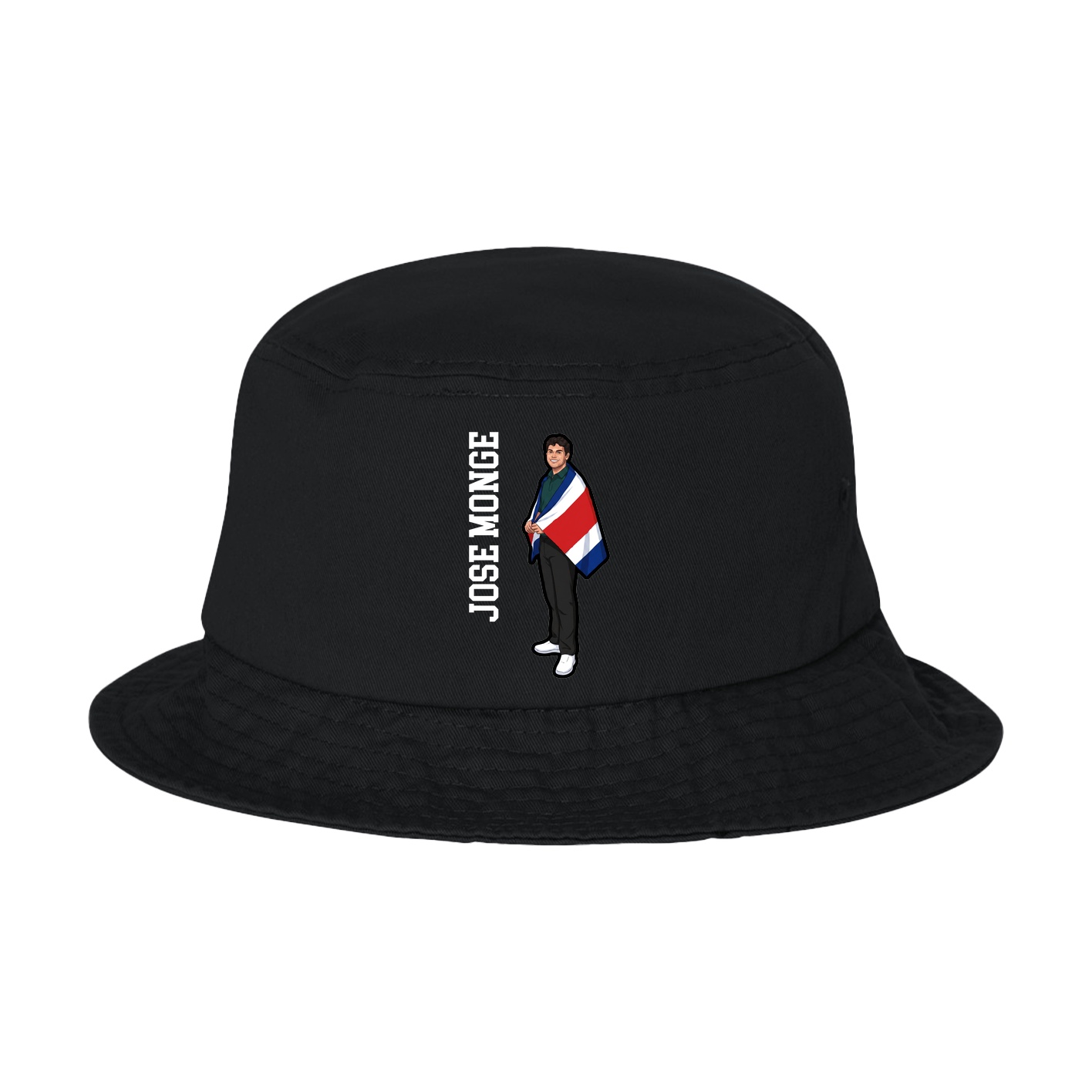 Bucket Cap — Name Vertical in Black