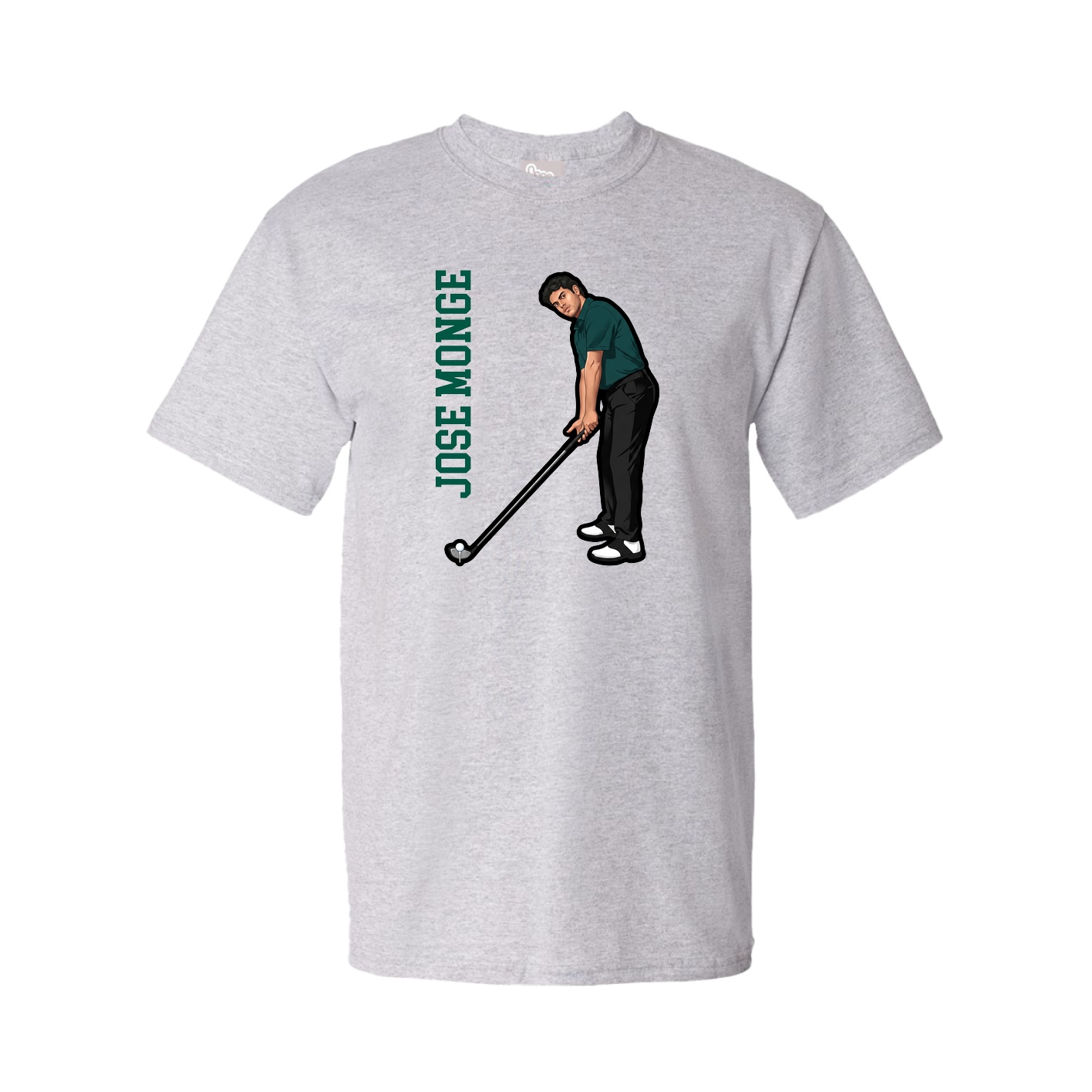 Tee — Name Vertical in Grey
