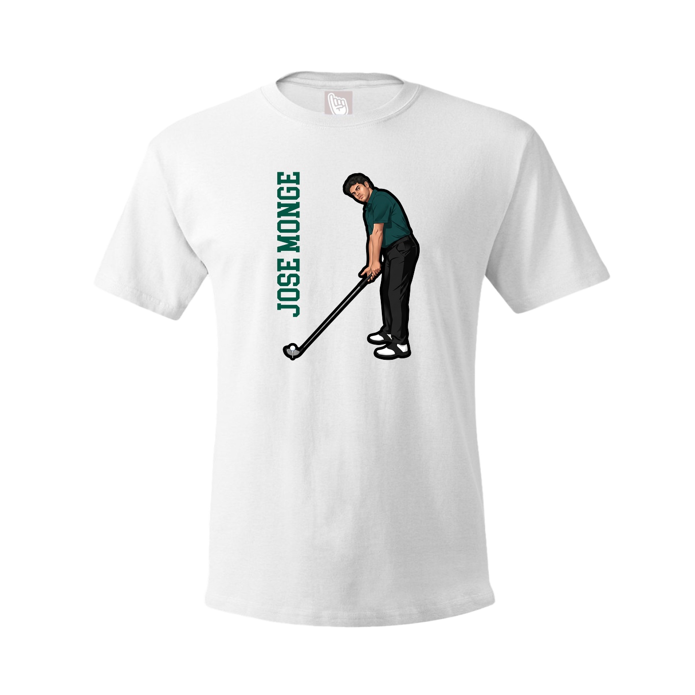 Youth Tee — Name Vertical in White