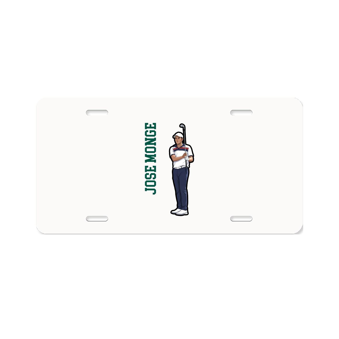 License Plate — Name Vertical in Classic
