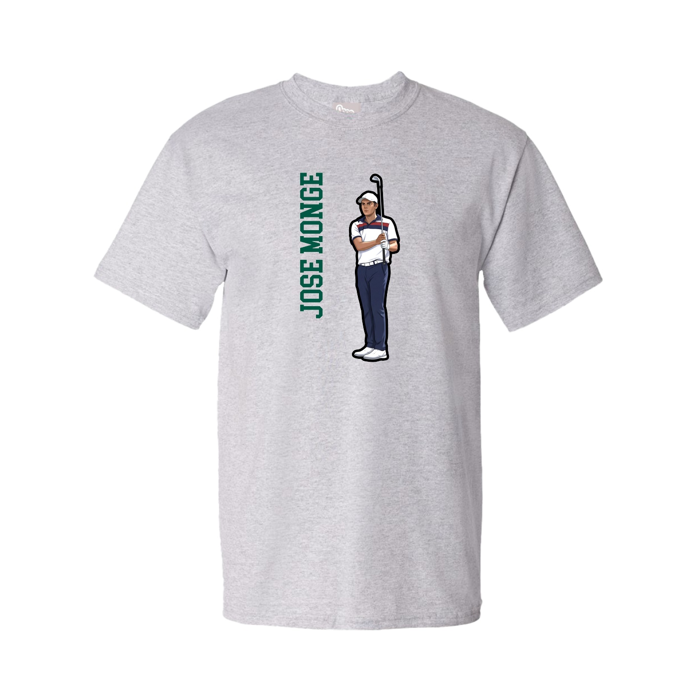 Tee — Name Vertical in Grey