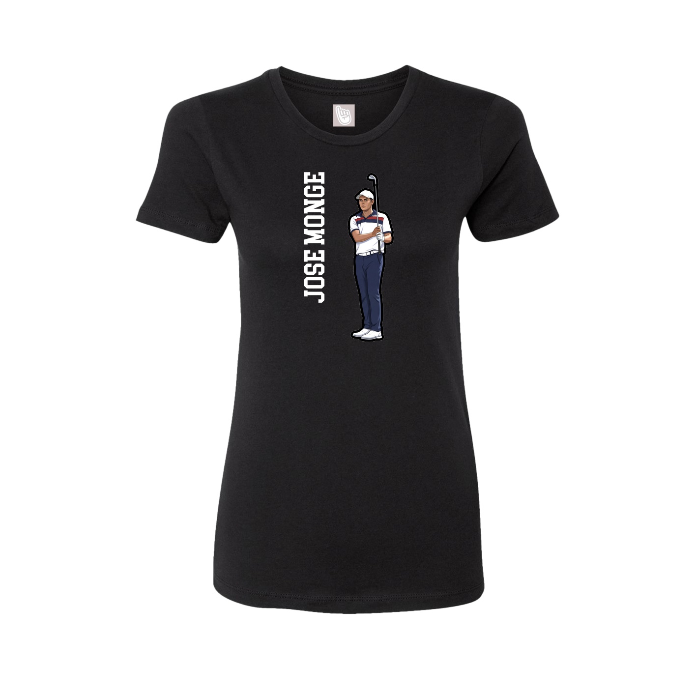 Womens Tee — Name Vertical in Black