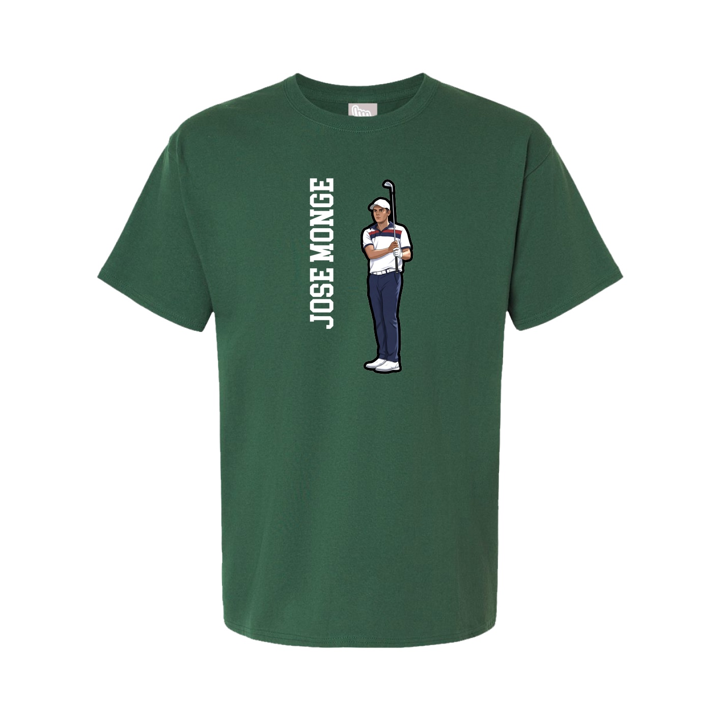 Youth Tee — Name Vertical in Green