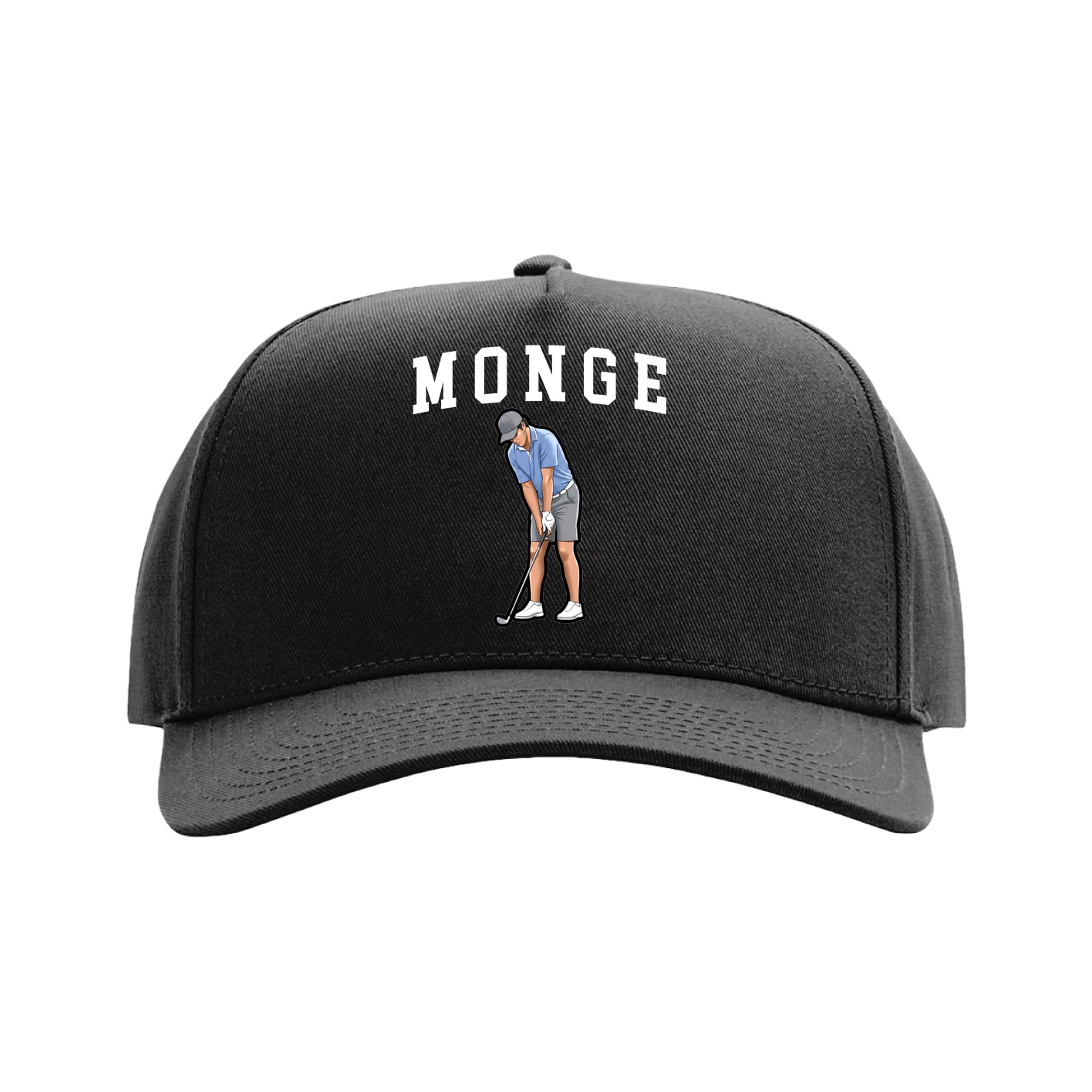 Full Fabric Five-Panel Champ Cap — Shirsey in Black