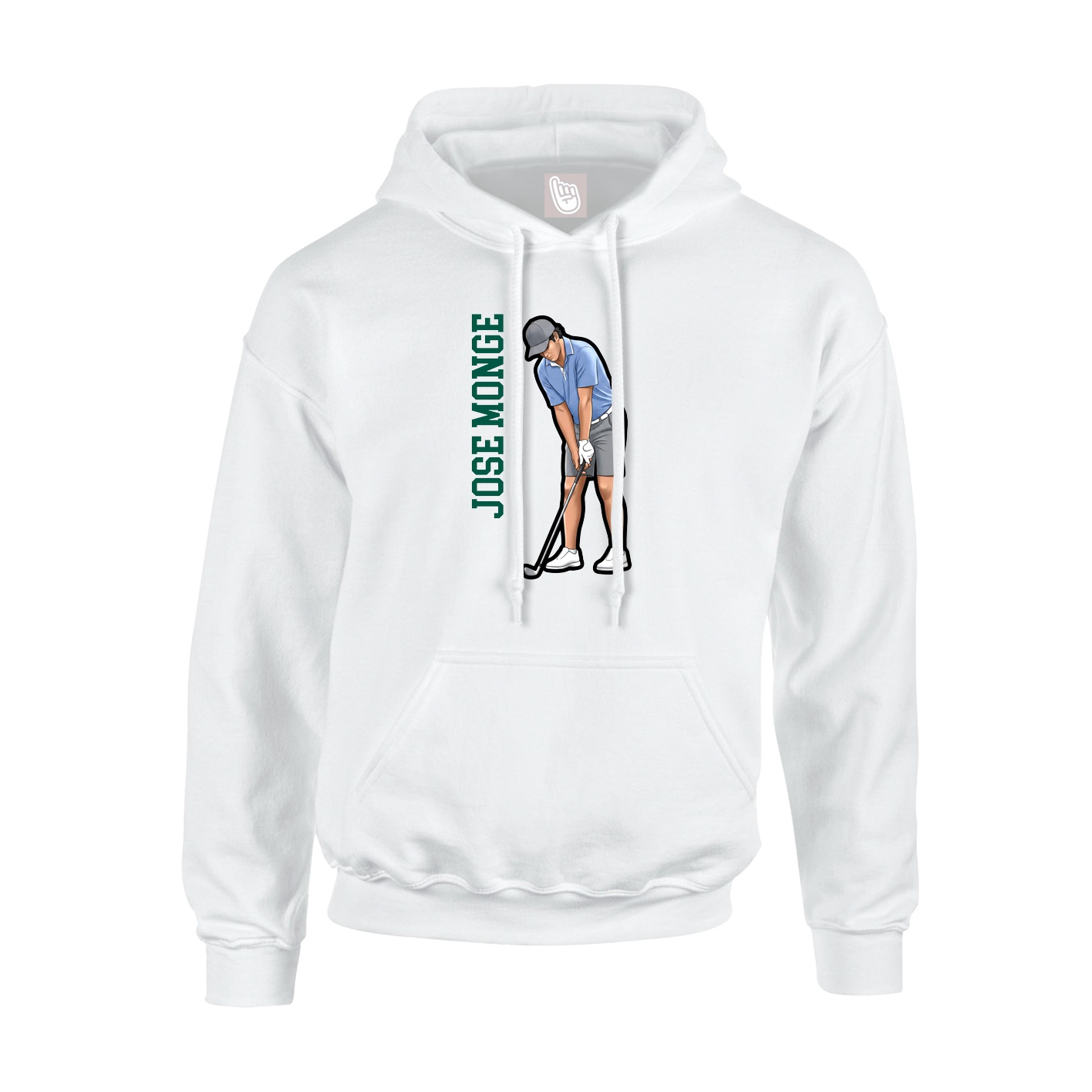 Hoodie — Name Vertical in White